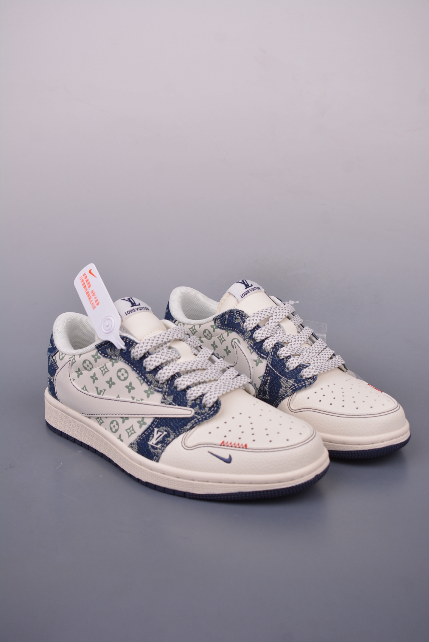 Fragment x Travis Scott x LV Air Jordan 1 Low 三方联名倒钩 YX5066-326