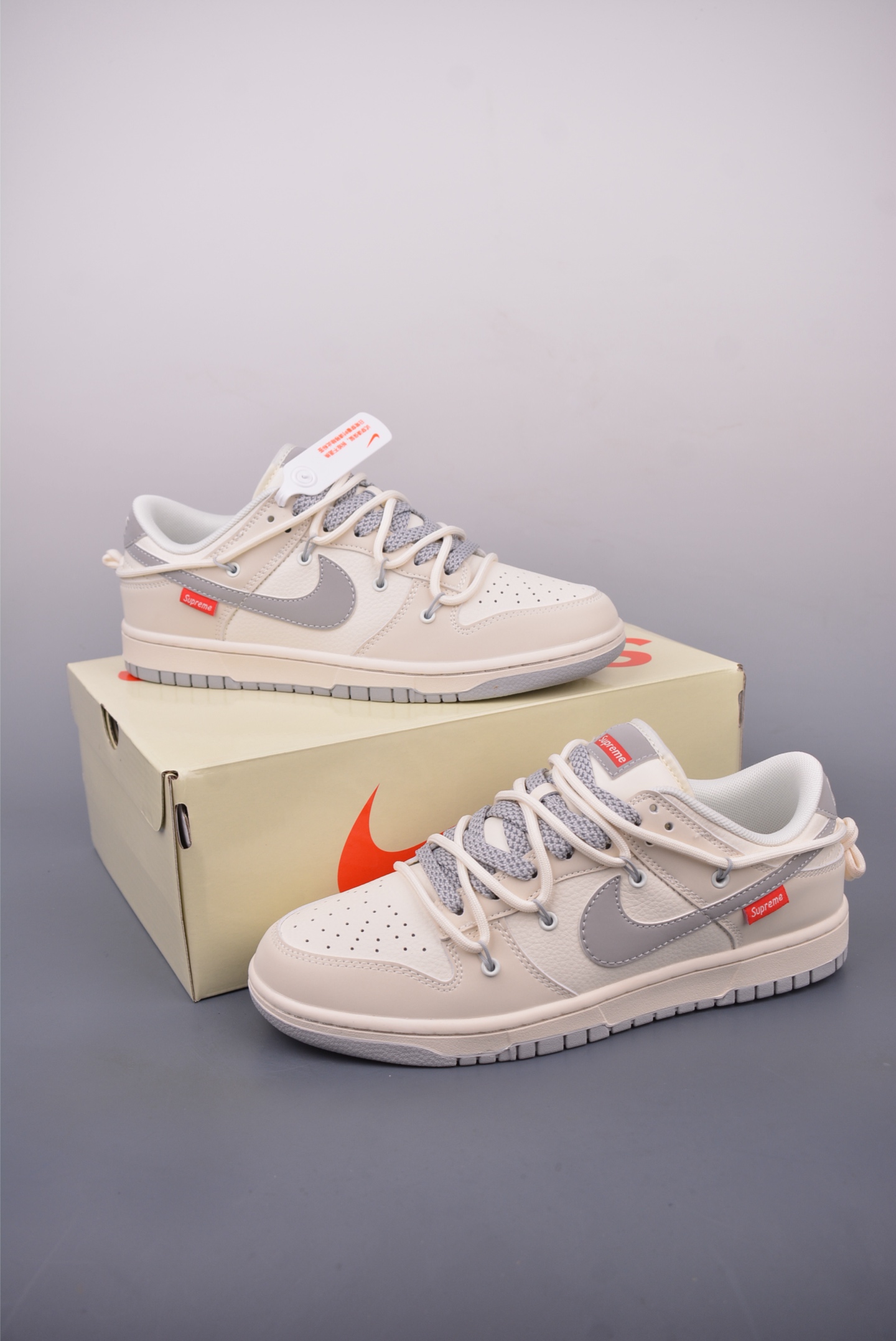 Nike SB Dunk Low Supreme联名 解构抽绳鞋带 DM6868-091