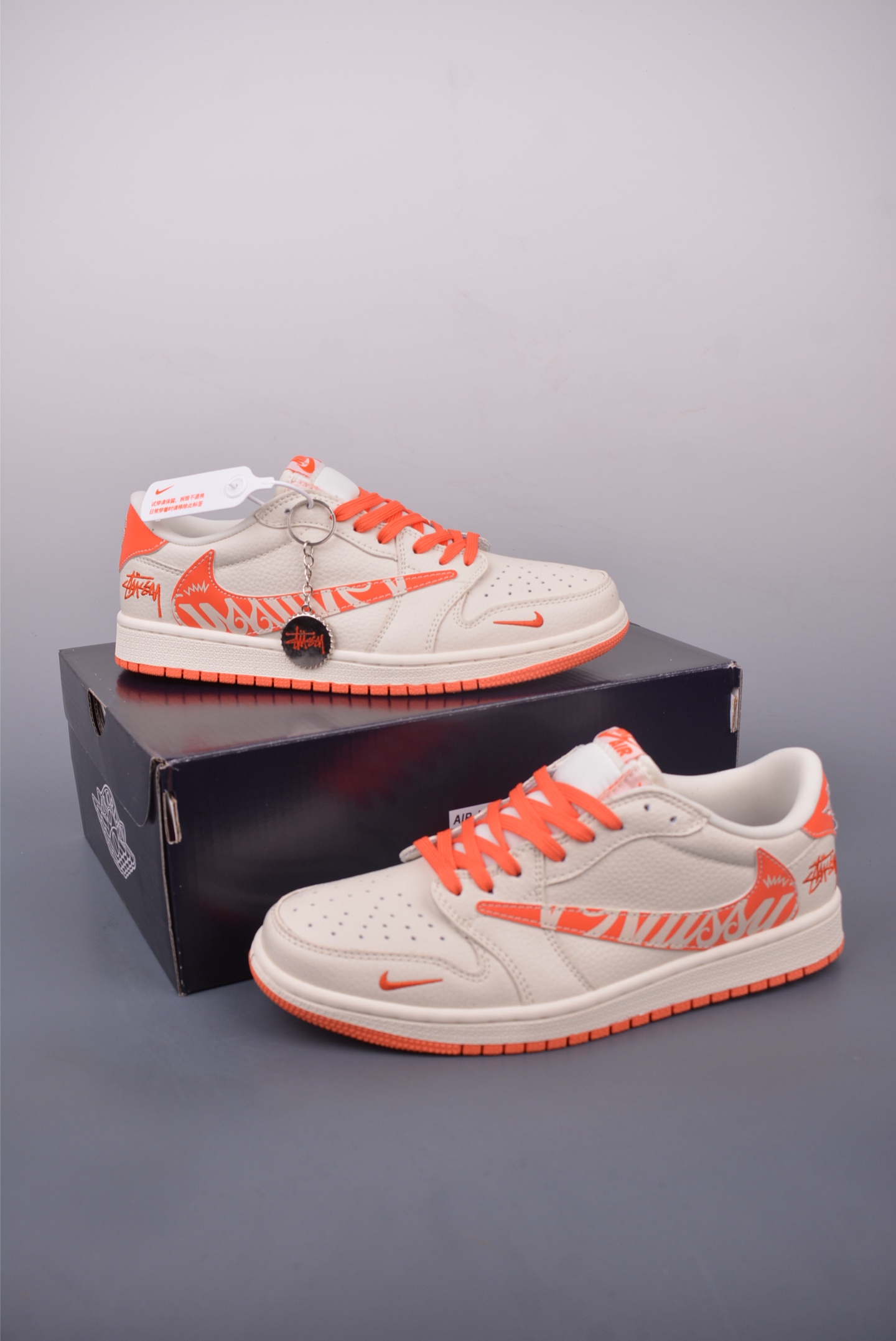280 Fragment x Travis Scott x 斯图西 Air Jordan 1 Low 三方联名倒钩 LD202-020