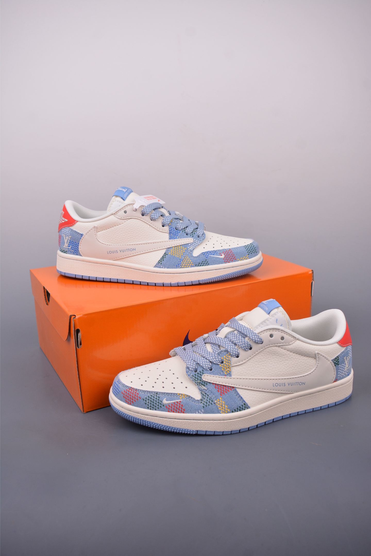 280 Fragment x Travis Scott x LV Air Jordan 1 Low 三方联名倒钩 FC1688-232