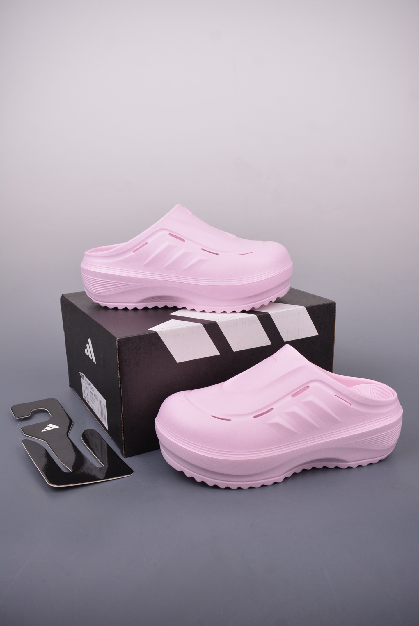 110 adidas OZWAVE CLOG 防滑包头 厨师鞋二代 稳定缓震回弹厚底老爹拖鞋 JR6756