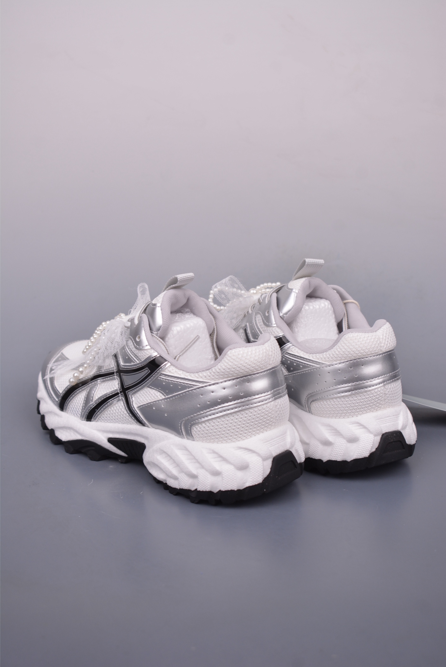 [GGCC Series]GGCCChunkyLow lace pearlThick sole height-increasing sports da