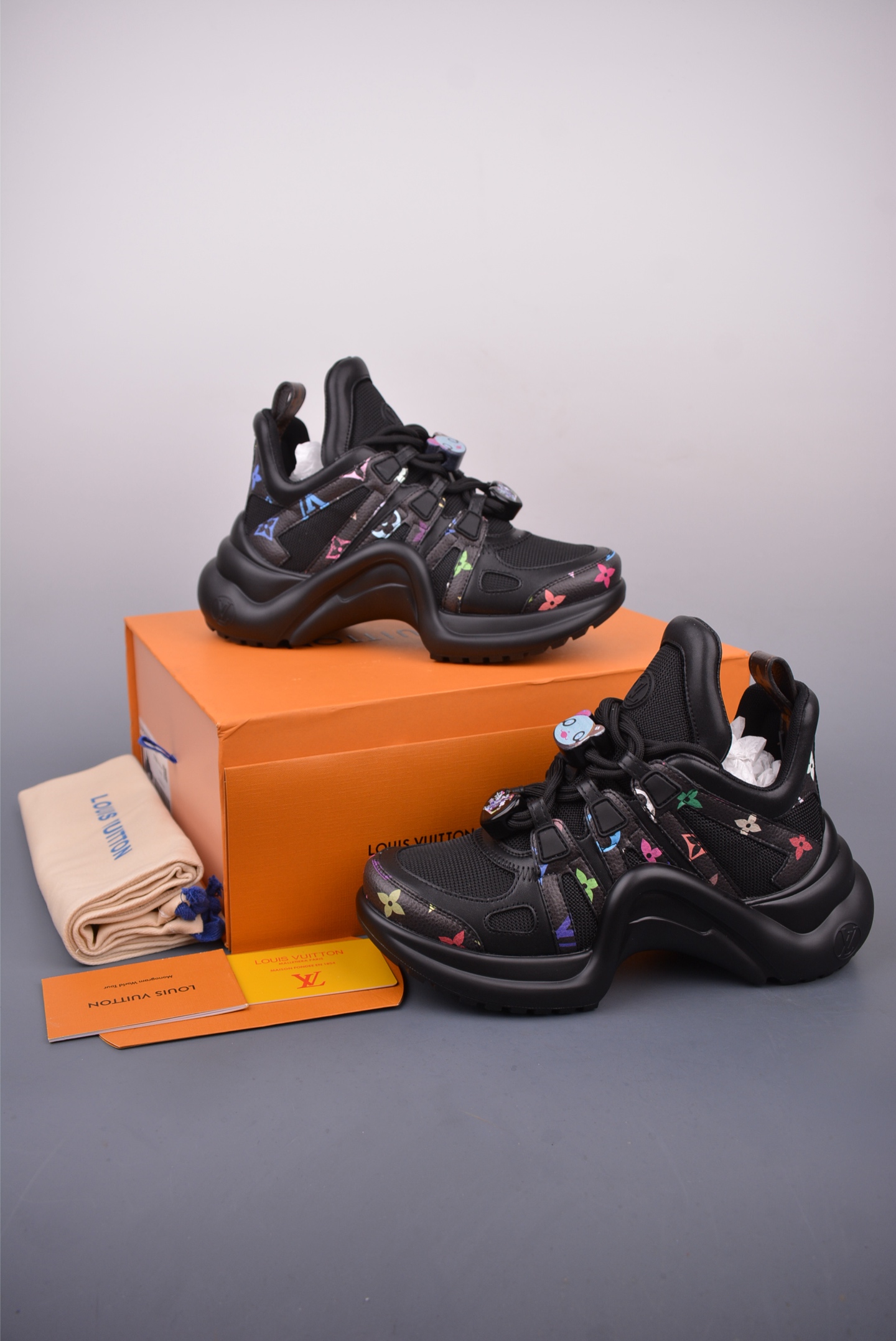 450 高奢品牌-路易威登Louis Vuitton Archlight Sneakers LV 真皮拼色减震网面 运动弓型舞蹈复古老爹运动鞋 51BCOL