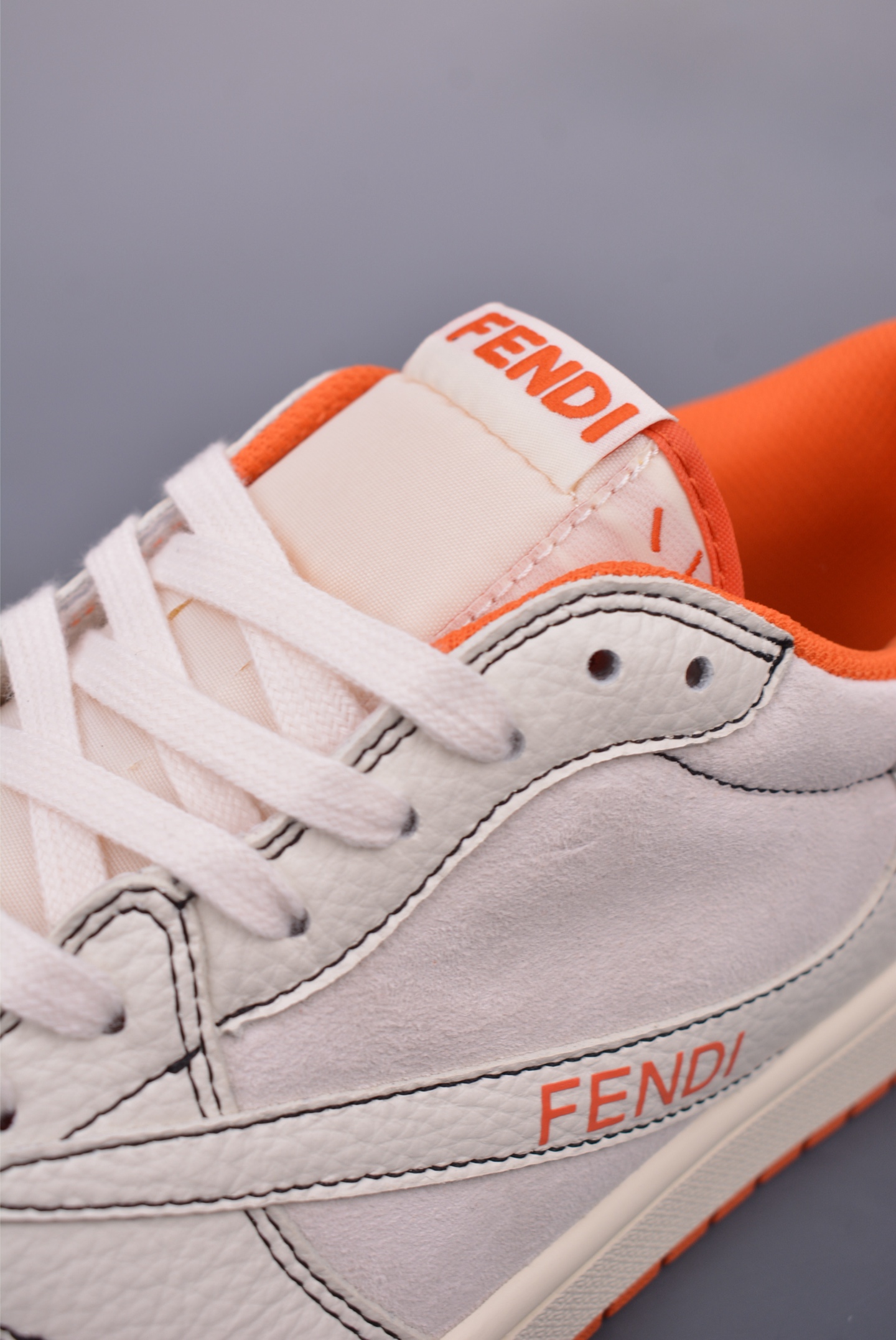 Fendi Air Jordan 1 Low Sneakers Orange and White Designer Shoes 7 i1746751145237 924 0 6