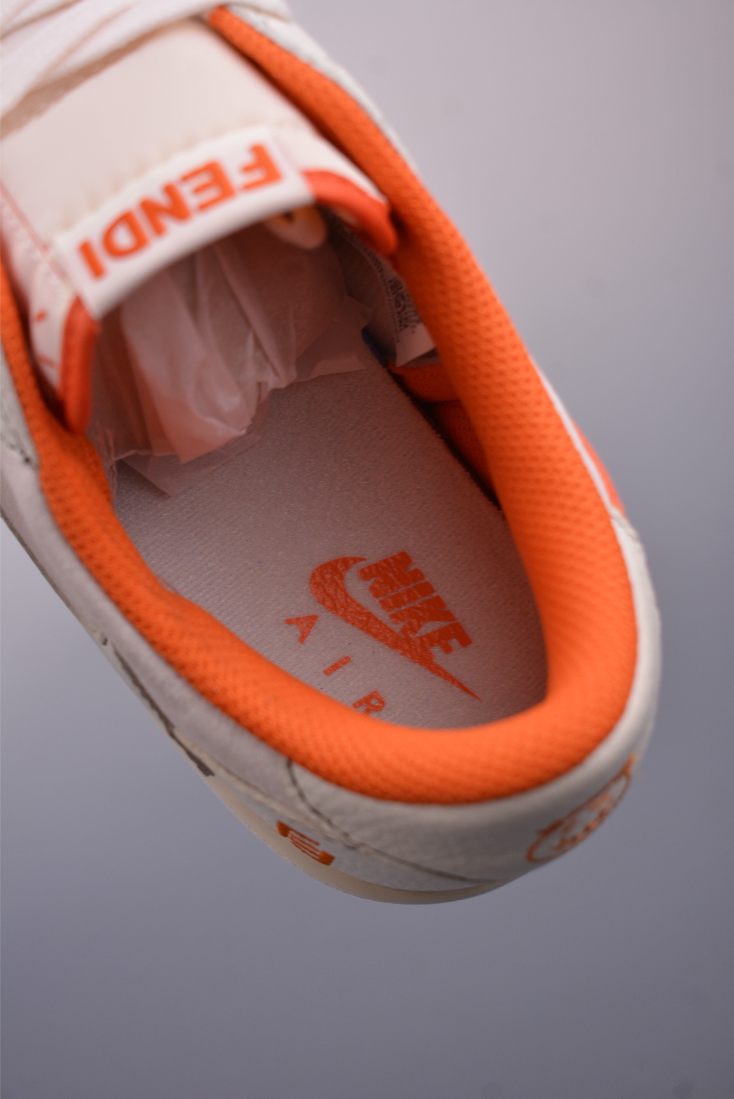 Fendi Air Jordan 1 Low Sneakers Orange and White Designer Shoes 9 i1746751150720 5486 0 8
