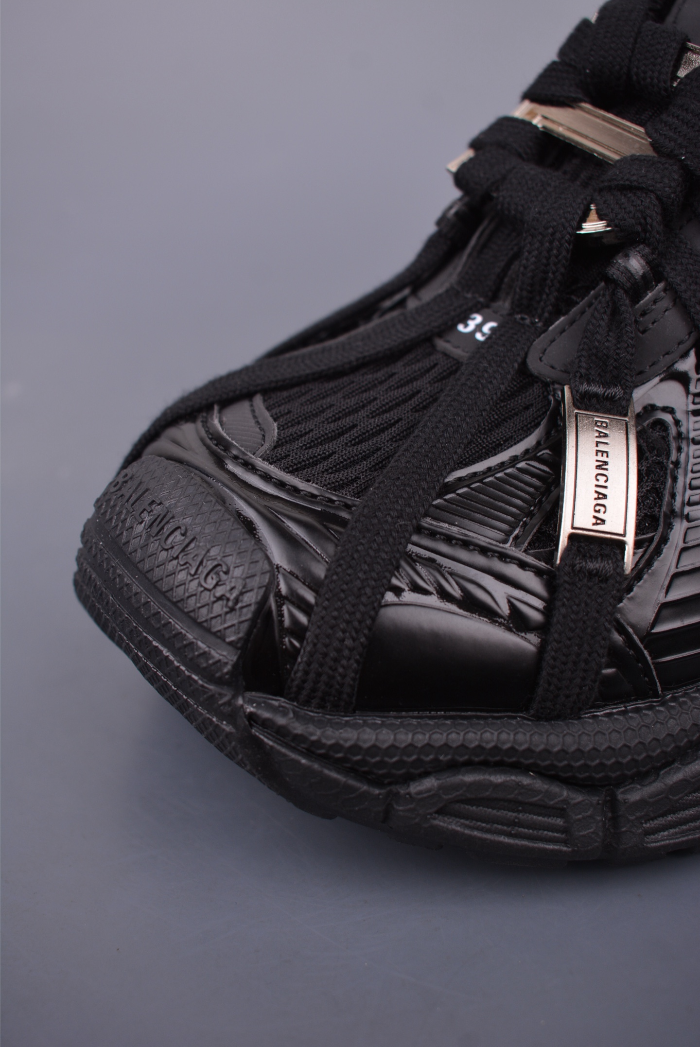 Balenciaga 3XL Black Lace-Up Sneakers with Distressed Details - Unisex 6 i1746917954274 8571 0 5