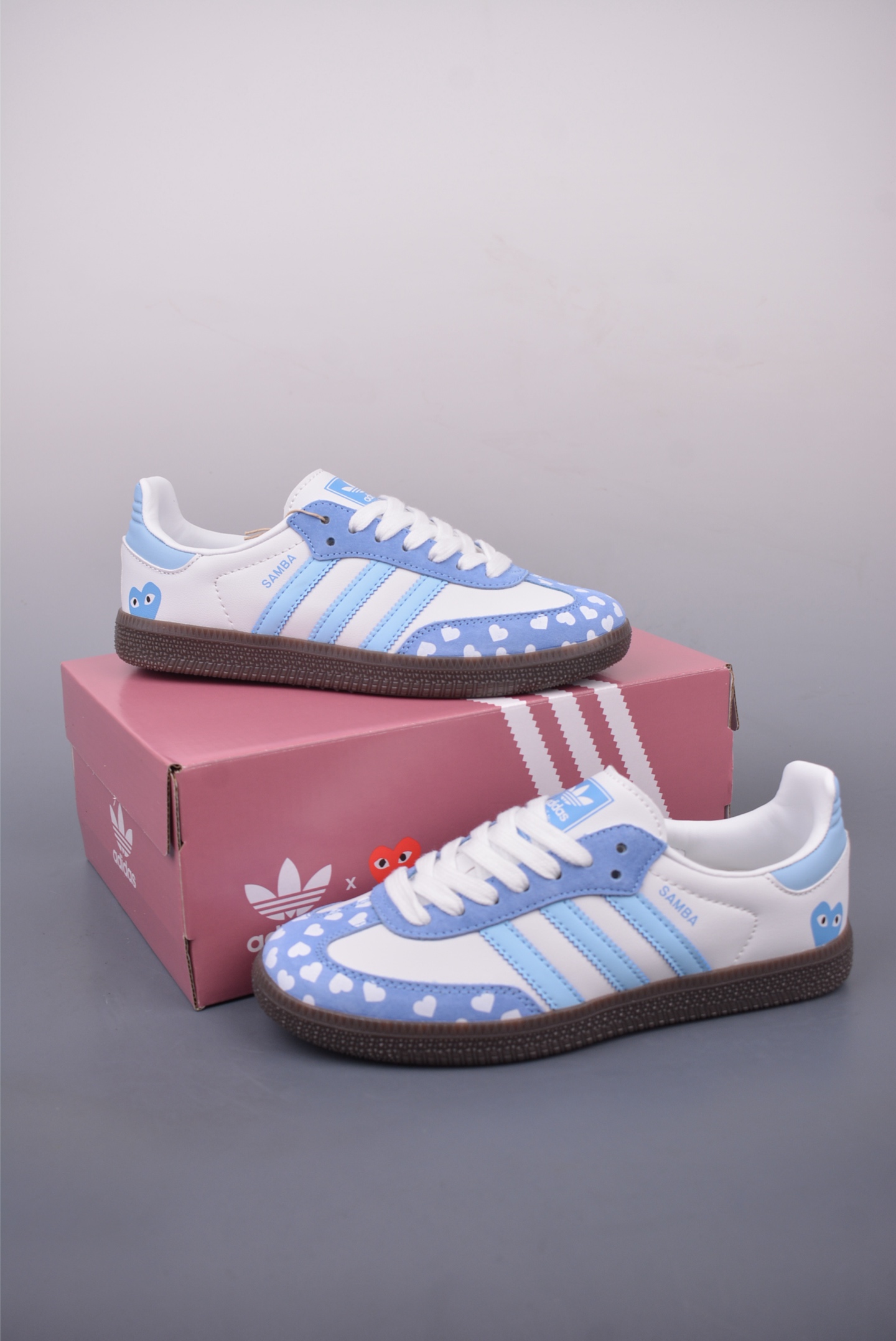 Adidas Samba OG Casual Sneakers - White/Blue, Heart Pattern, Perfect Fit 5 i1746991969014 3913 0 4