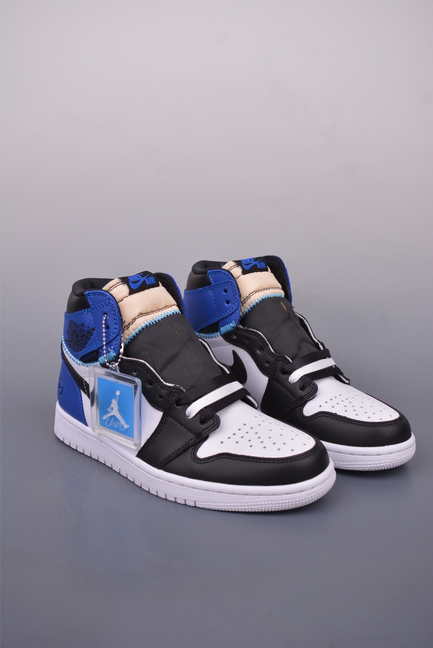 Air Jordan 1 High OG Black White Blue Sneakers, Great Value, Top Quality