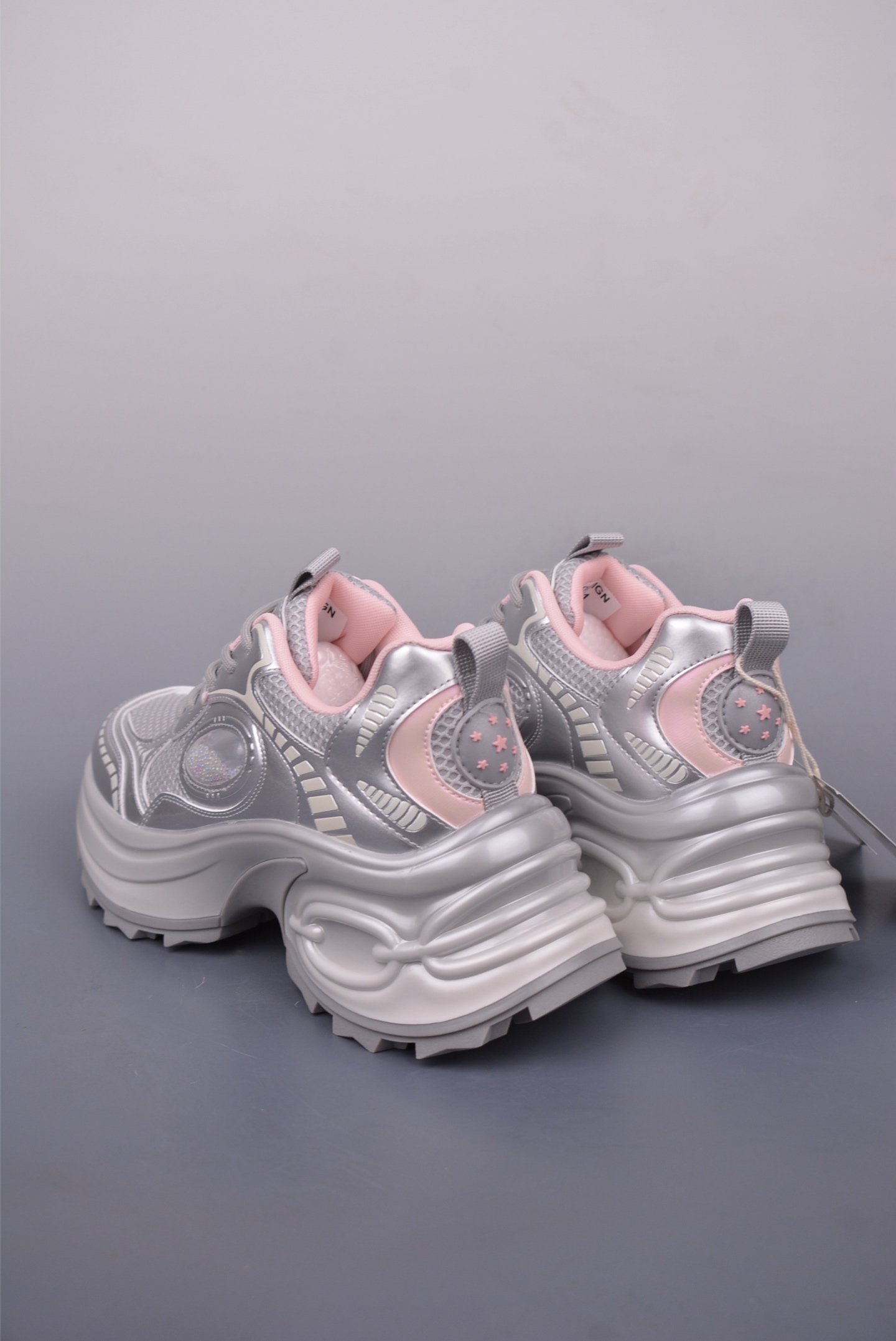 Gucci Chunky Low Platform Sneakers - Silver Mesh Dad Shoes - Height Increasing 2 i1746993424178 2953 0 1