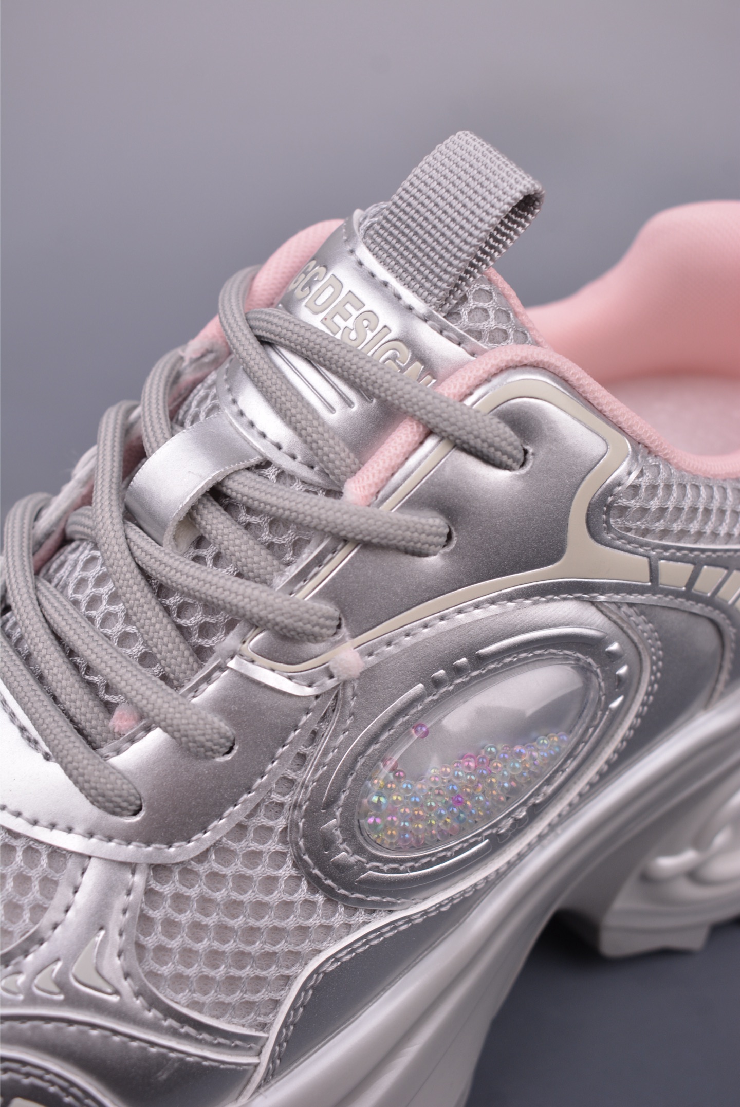 Gucci Chunky Low Platform Sneakers - Silver Mesh Dad Shoes - Height Increasing 7 i1746993431424 5852 0 6
