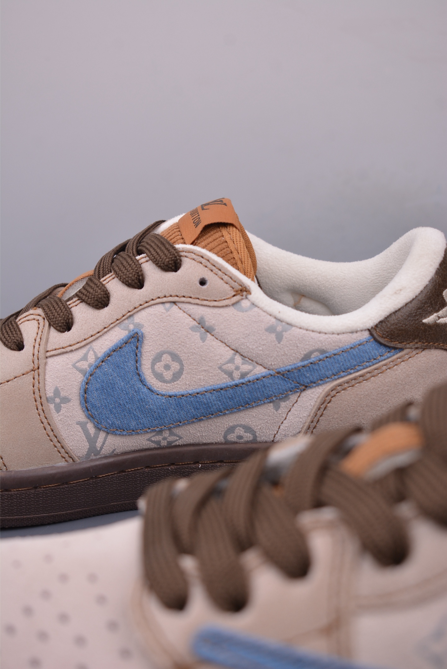 Fragment x Travis Scott x LV Air Jordan 1 Low 三方联名倒钩 CH6336-022