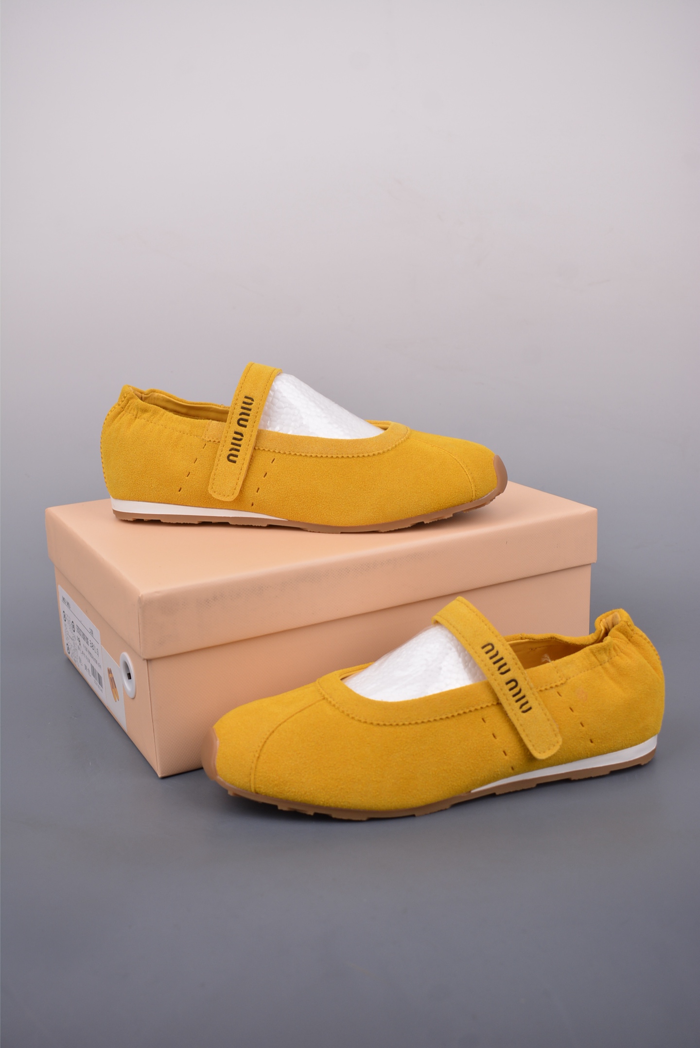 Miu Miu Mary Jane Flats - Mustard Suede Ankle Strap - Women's Size 35-40 6 i1747127357430 9582 0 4