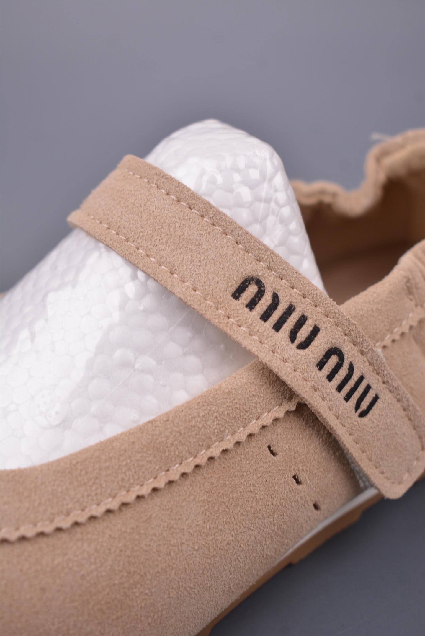 Miu Miu Women's Mary Jane Ballerina Flats Suede Beige Size 35-40 7 i1747127406997 2085 0 6