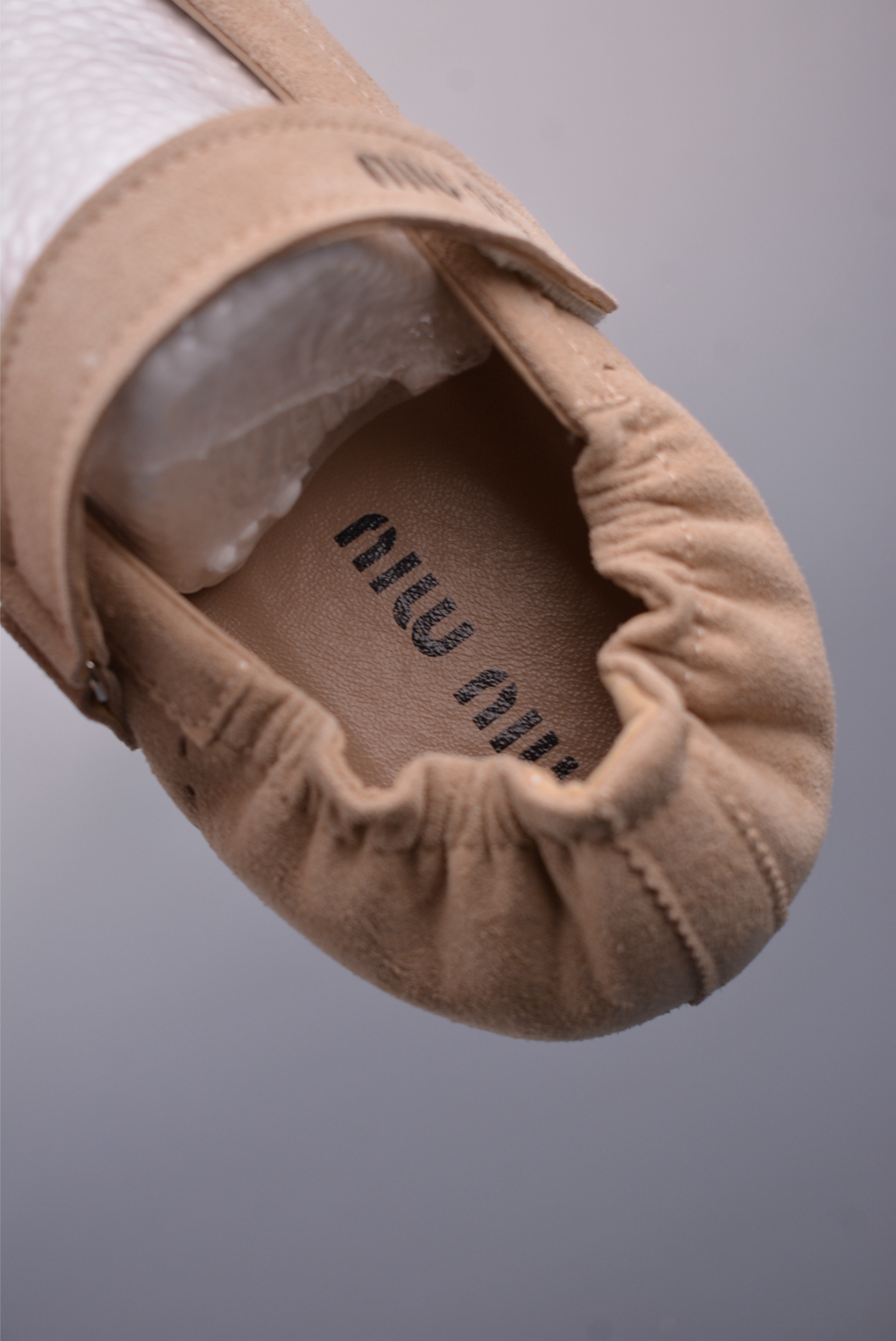 Miu Miu Women's Mary Jane Ballerina Flats Suede Beige Size 35-40 9 i1747127407022 4140 0 8