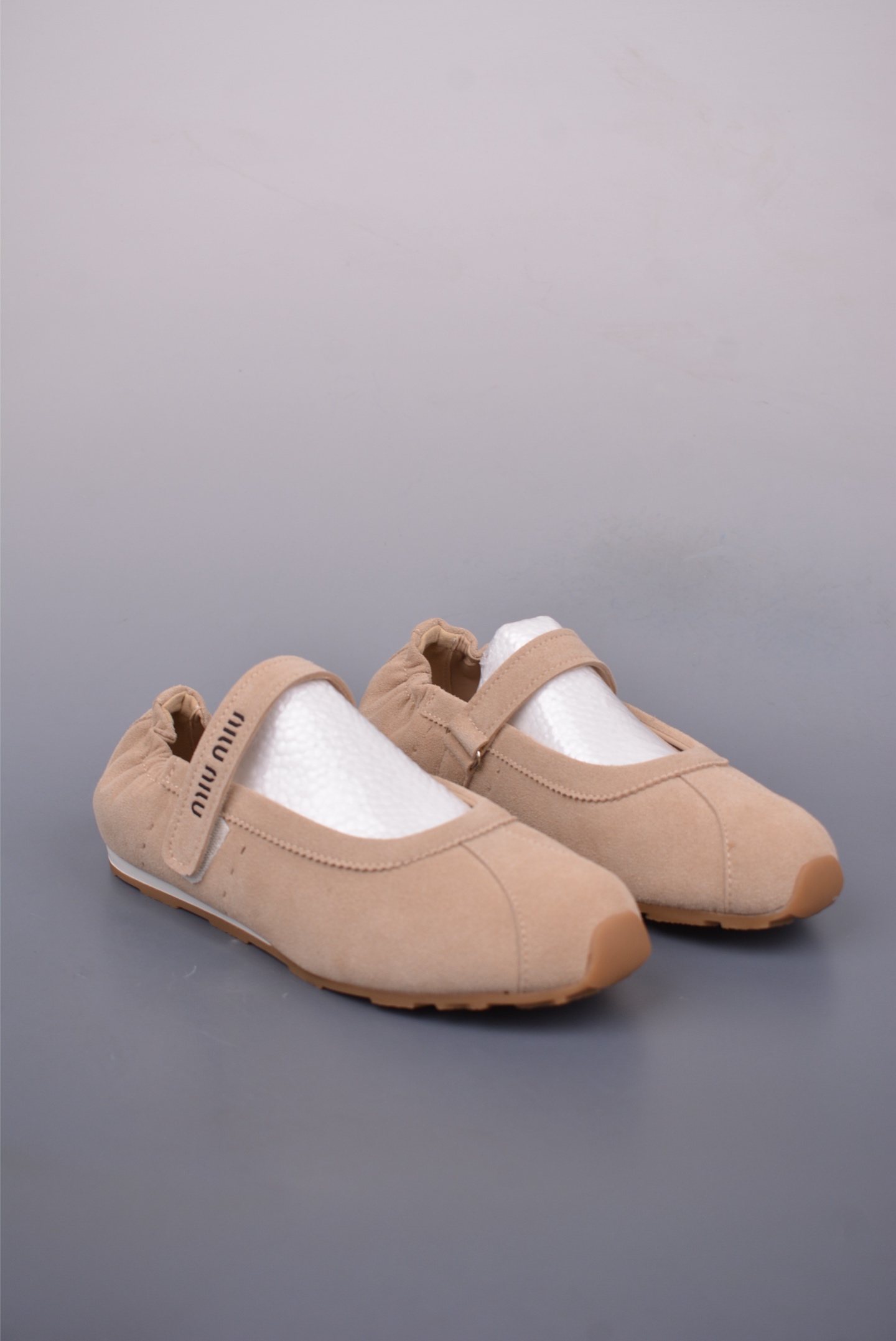 Miu Miu Women's Mary Jane Ballerina Flats Suede Beige Size 35-40 1 i1747127408200 4982 0 0
