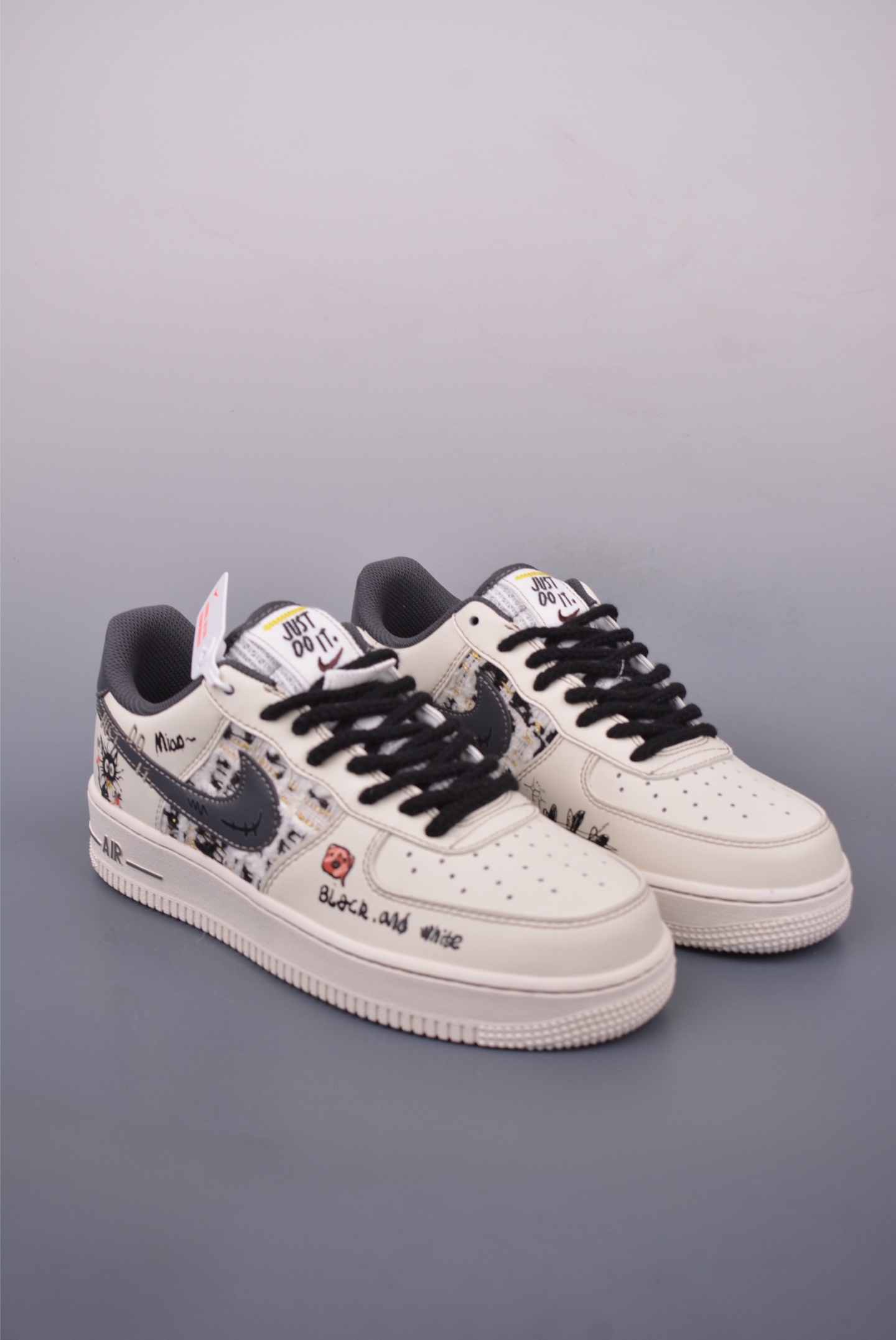 Nike Air Force 1 Low 'Black Cat' Custom Sneakers - Limited Edition 1 i1747127754772 6164 0 0