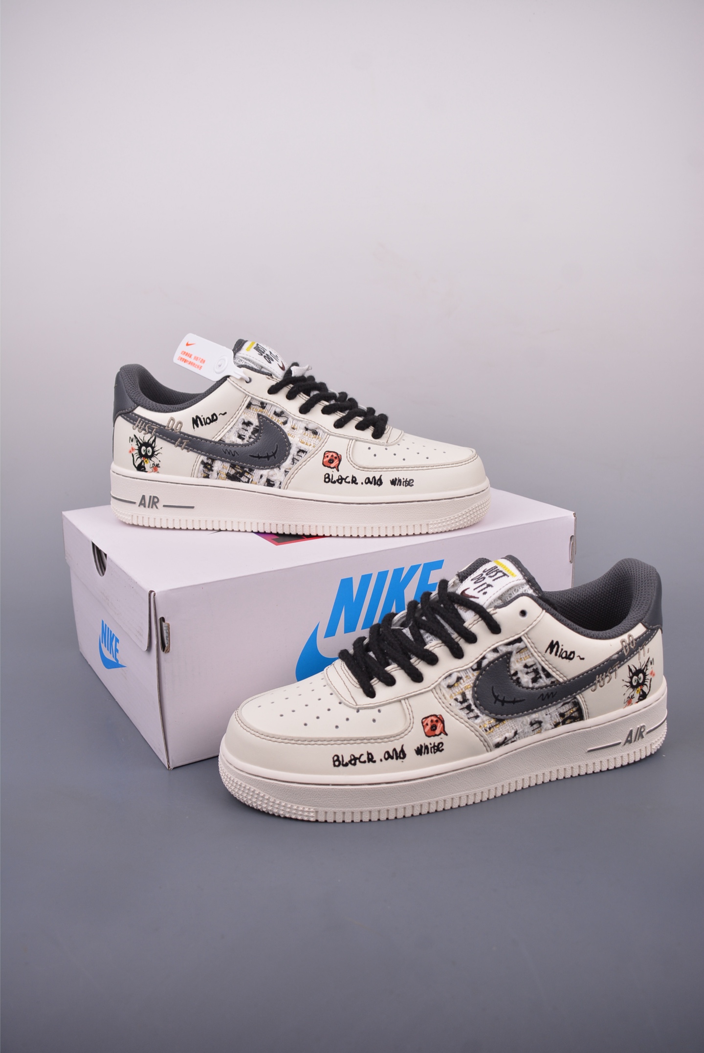 Nike Air Force 1 Low 'Black Cat' Custom Sneakers - Limited Edition 5 i1747127756241 9370 0 4