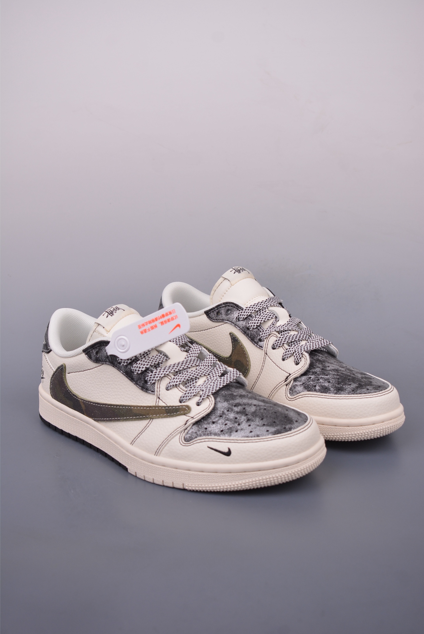 280 Fragment x Travis Scott x 斯图西 Air Jordan 1 Low 三方联名倒钩 XS7089-548