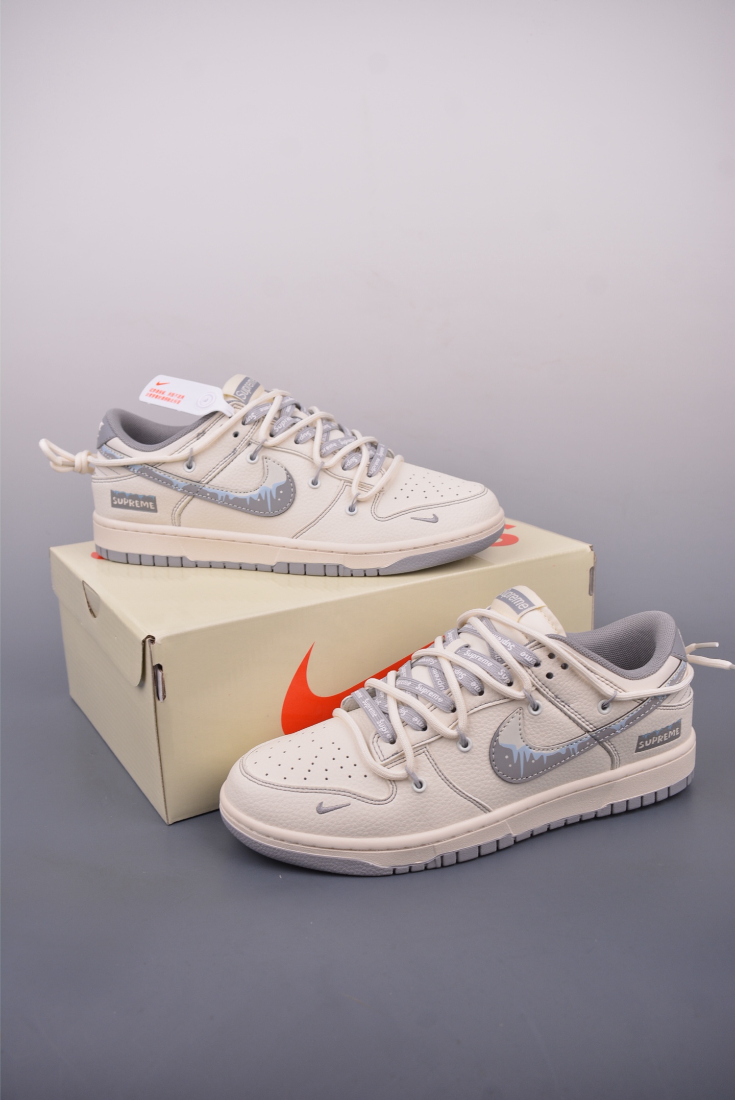 300 Nike SB Dunk Low SUPREME联名 解构抽绳鞋带 DM6868-086