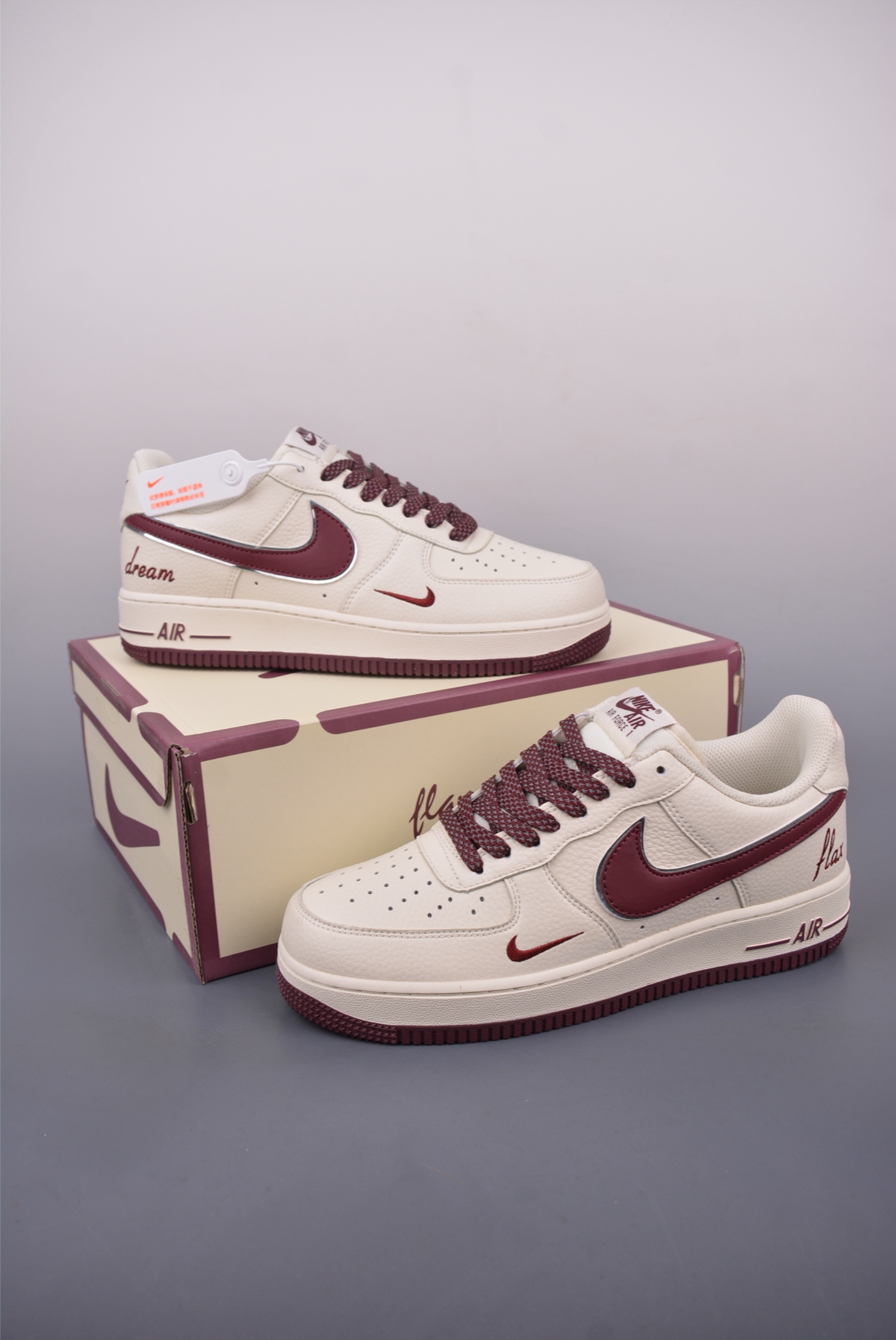 Nike Air Force 1 Low DR2024-105 - White/Burgundy - Authentic Retro Design 5 i1747226481625 6319 0 4
