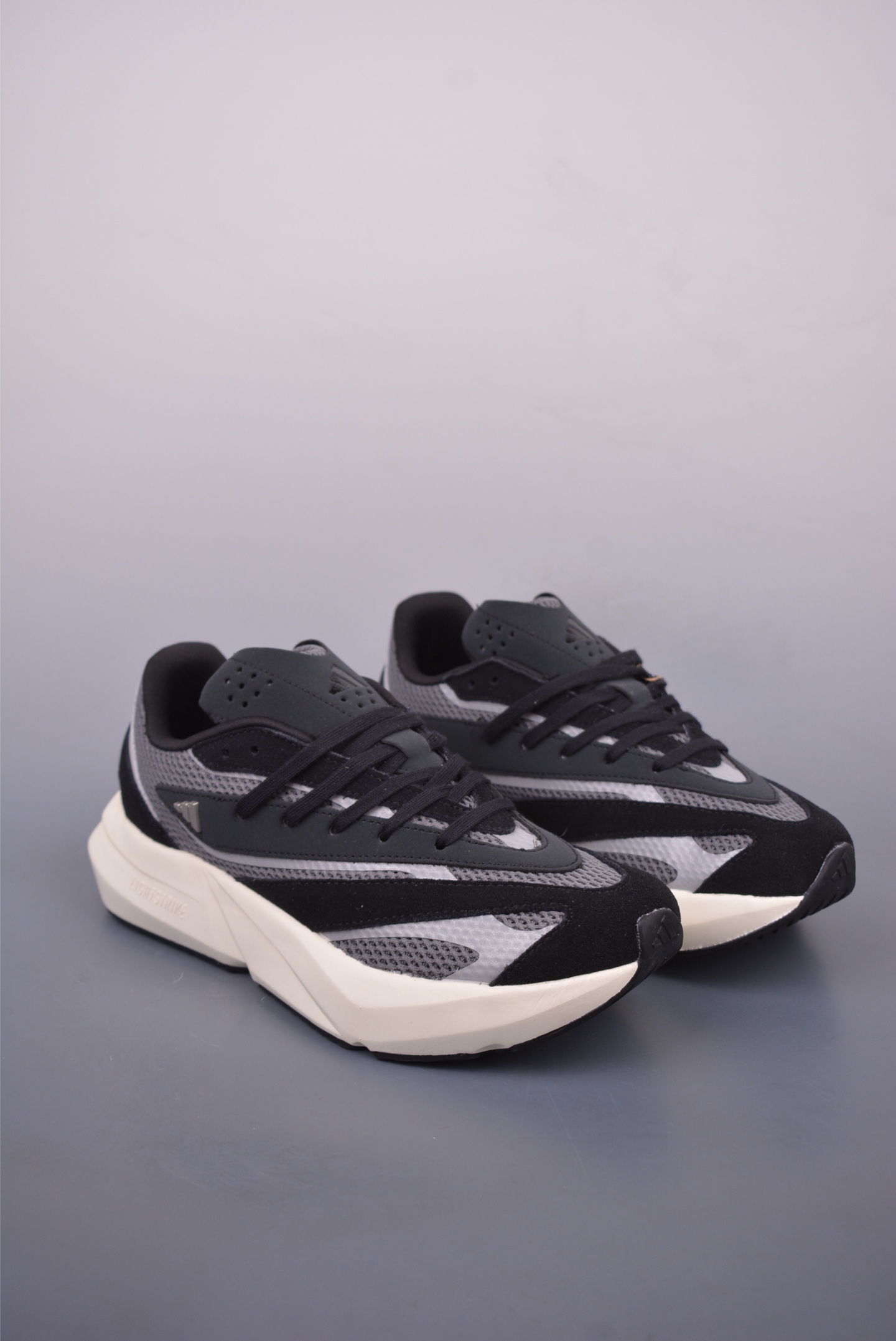 Adidas Lightblaze Men's Breathable Suede Running Shoes - Black/Grey 1 i1747248193201 6666 0 0