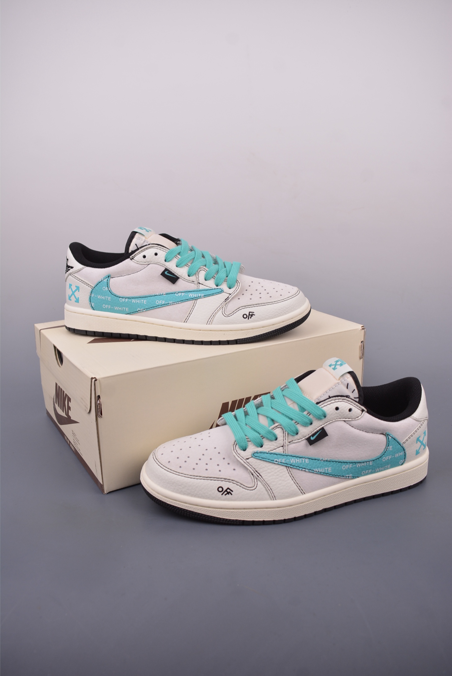 280 Fragment x Travis Scott x OFF Air Jordan 1 Low 三方联名倒钩 XZ5749-085