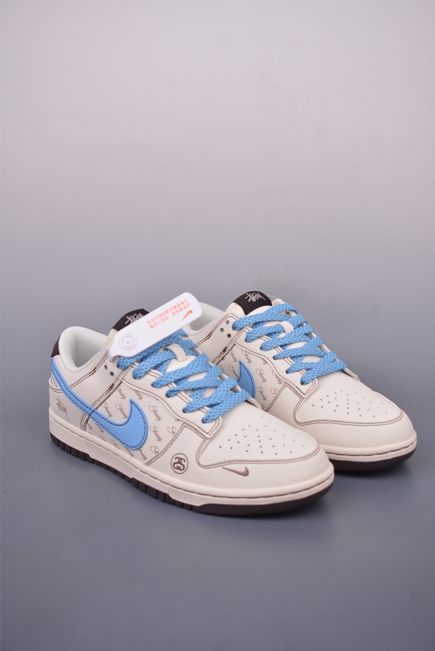 Nike SB Dunk Low Stussy Cream Blue Sneakers,Limited Edition,Various Sizes