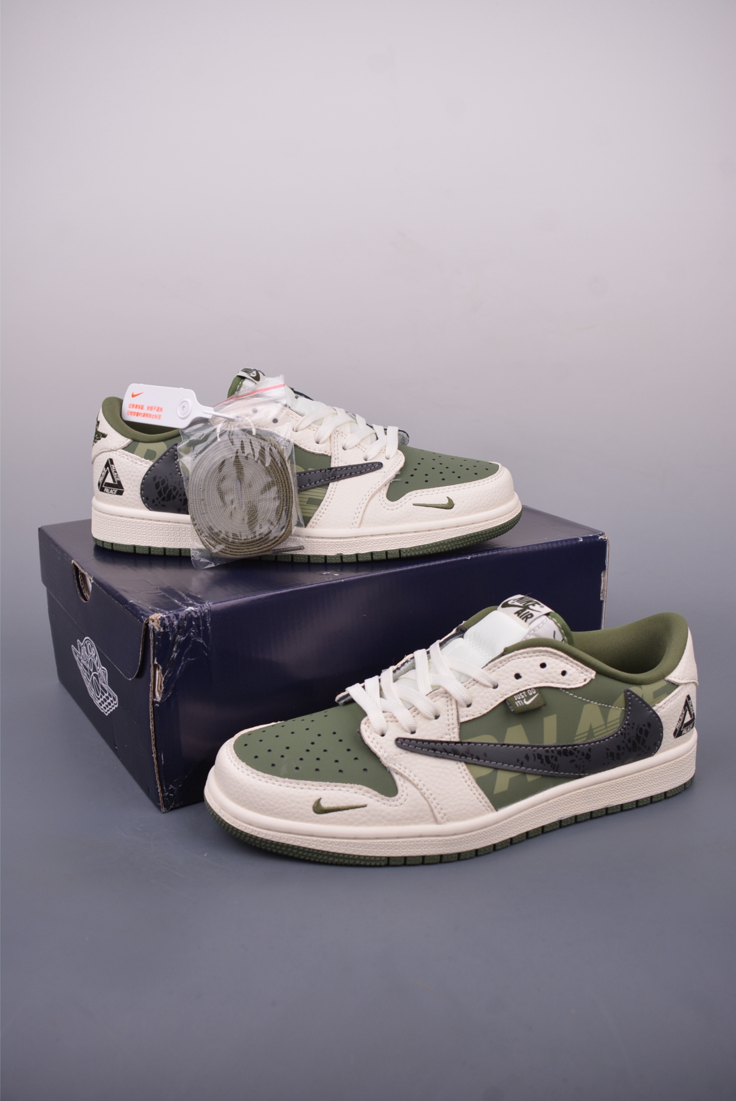 Fragment x Travis Scott x Palace Air Jordan 1 Low 三方联名倒钩 XS2024-030
