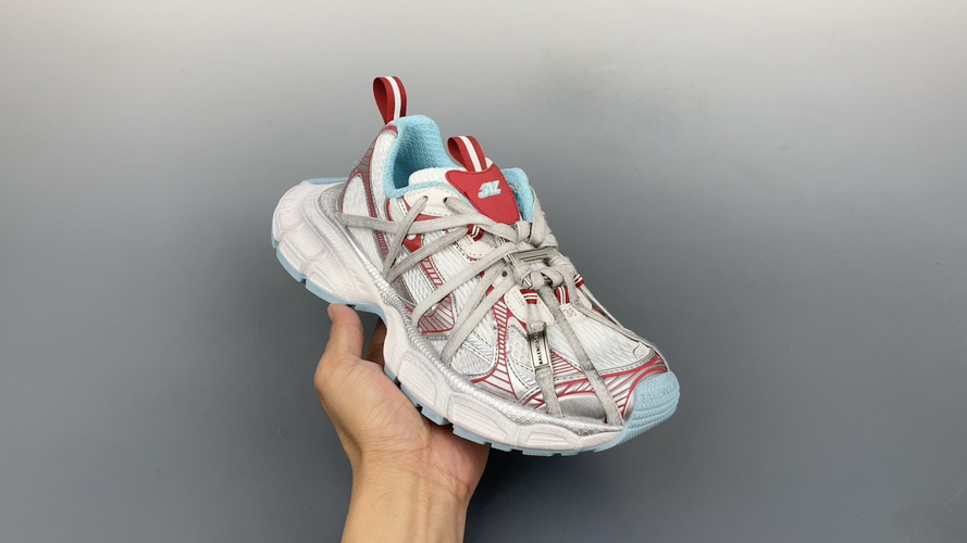 Balenciaga 3XL Lace-Up White/Red Sneakers - Company Grade Version 14 Balenciaga 3XL Lace-Up White/Red Sneakers - Company Grade Version