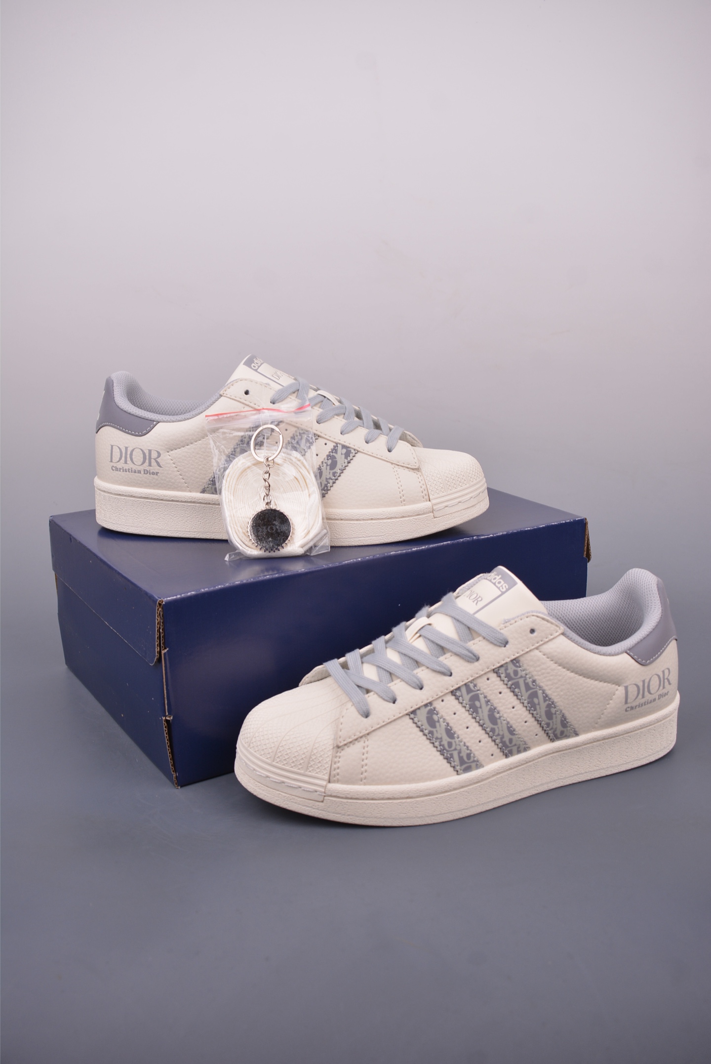 Adidas Originals Superstar x Dior Cream White, Grey Leather Unisex Sneakers 2 i1747526016181 8337 0 0
