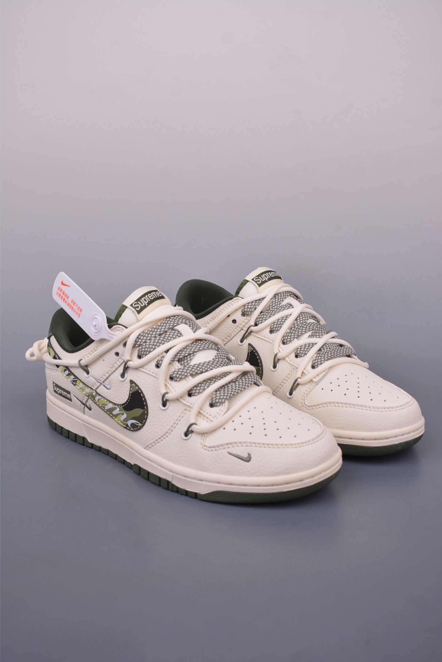300 Nike SB Dunk Low Supreme联名 解构抽绳鞋带 DM6868-081