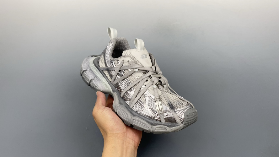 Balenciaga 3XL Lace-Up Runner Sneakers, Stylish and Comfortable - Grey