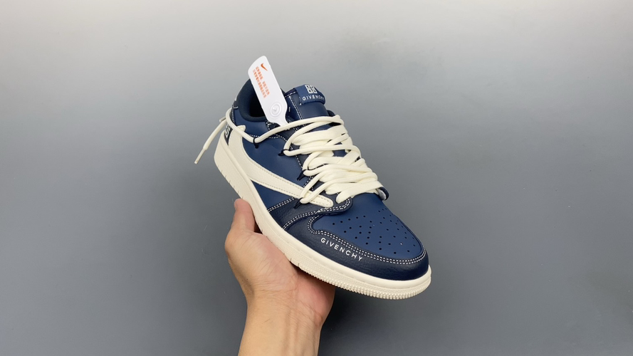 Nike Air Jordan 1 x Givenchy Low-Top Sneakers - Blue/White Collaboration