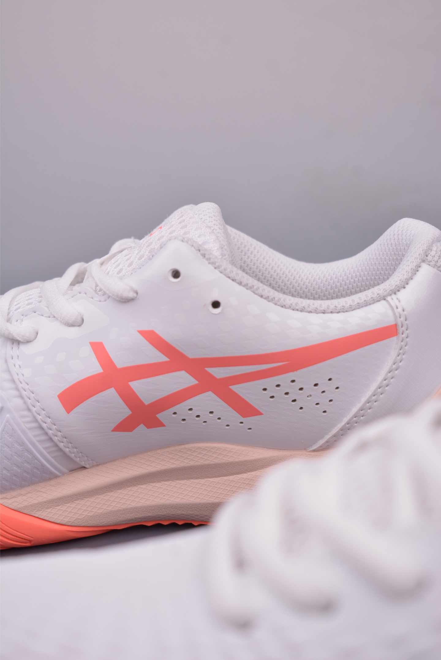 Asics Gel-Resolution 14 White/Coral Women's Tennis Shoes Breathable Lightweight 9 i1747692160406 5505 0 7