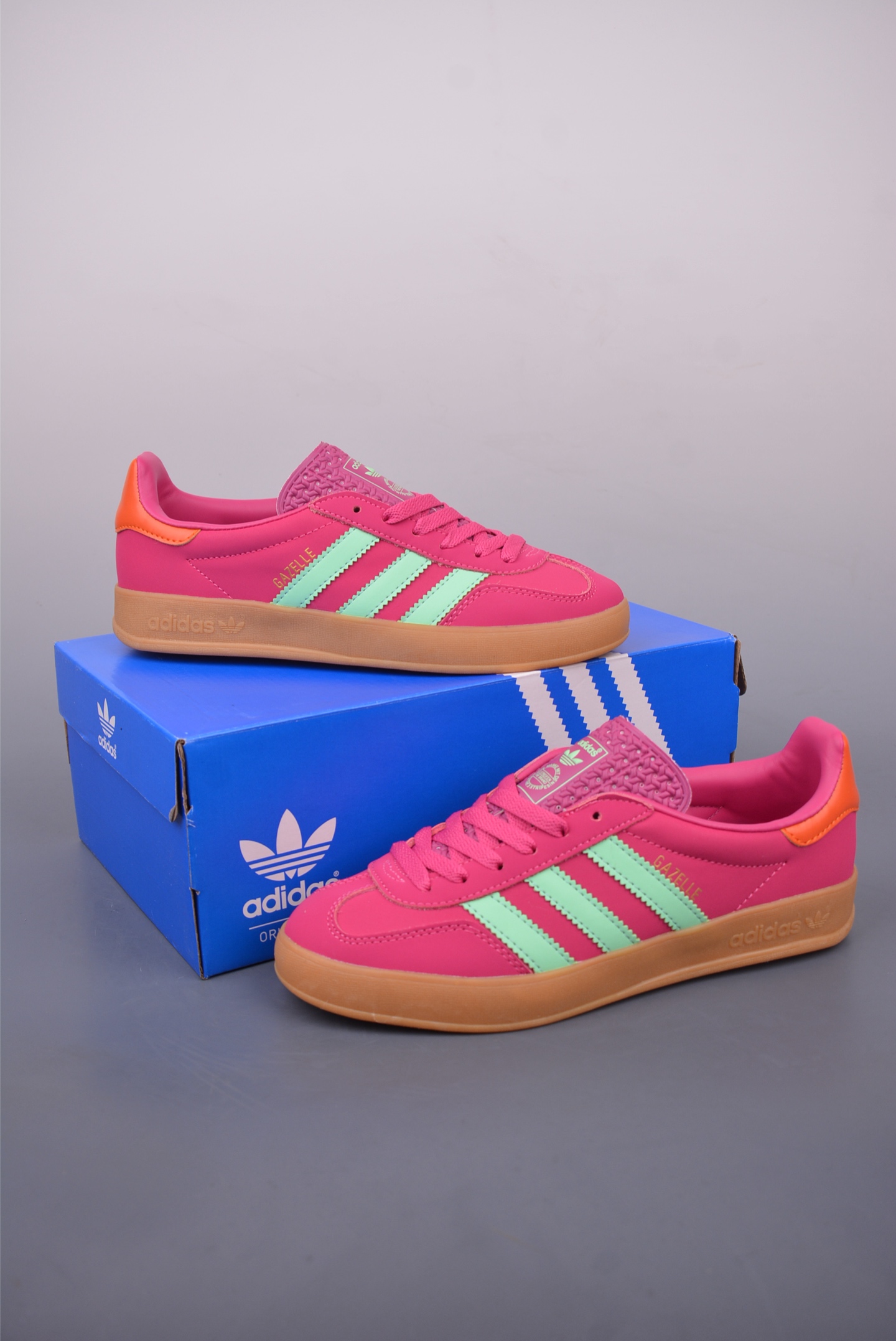 Adidas Originals Gazelle Indoor Casual Sneakers - Pink/Green, Size 35-41 5 i1747692534080 9738 0 4