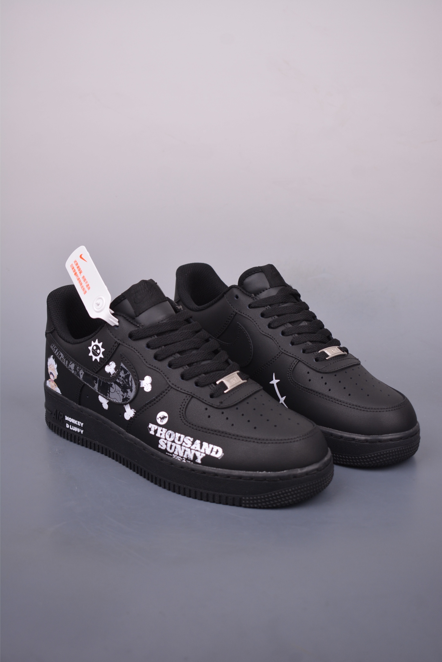Nike Air Force 1 Low Custom "One Piece" Black Sneakers - Limited Edition 1 i1747692924268 1613 0 0