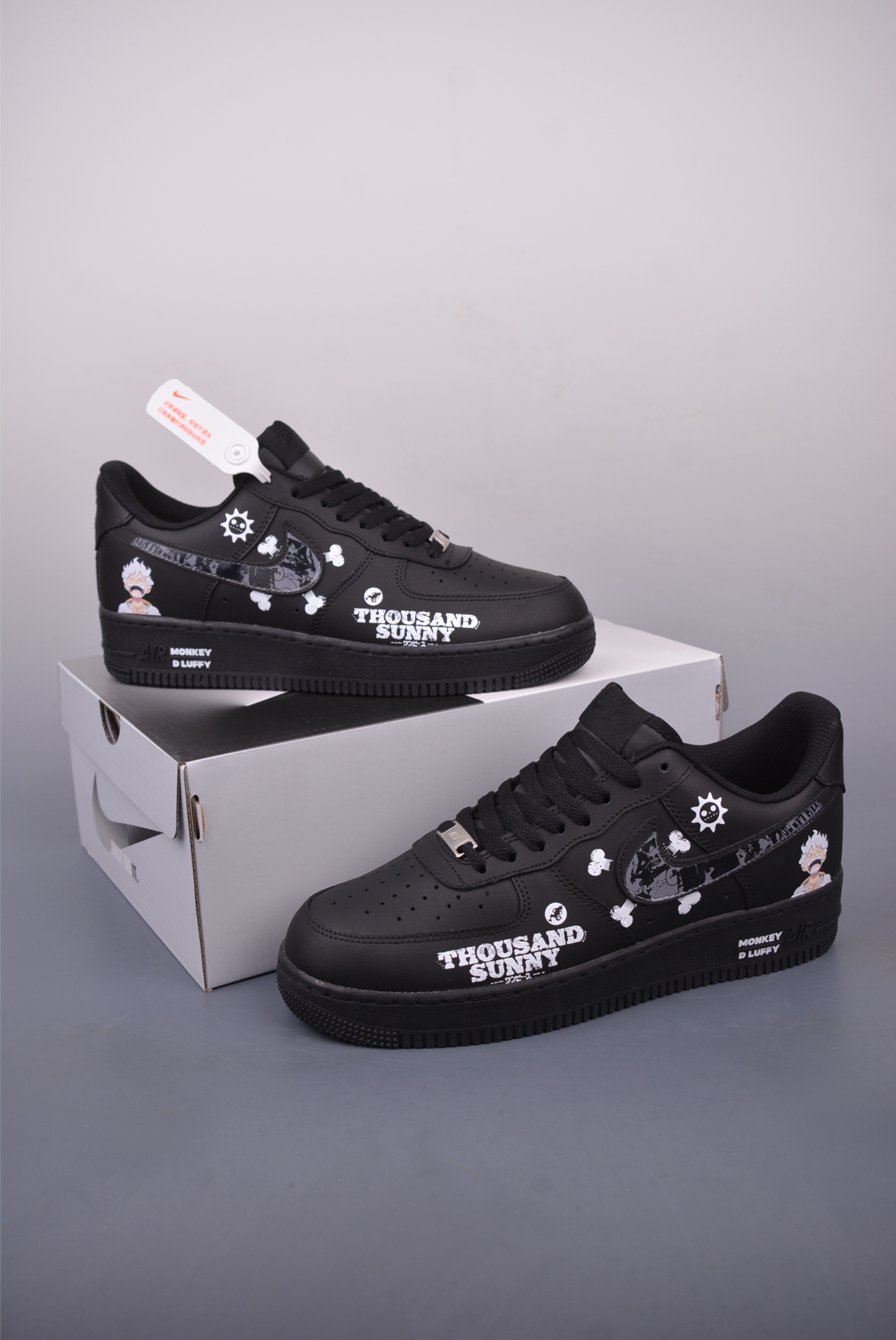 Nike Air Force 1 Low Custom "One Piece" Black Sneakers - Limited Edition 5 i1747692924286 1059 0 4
