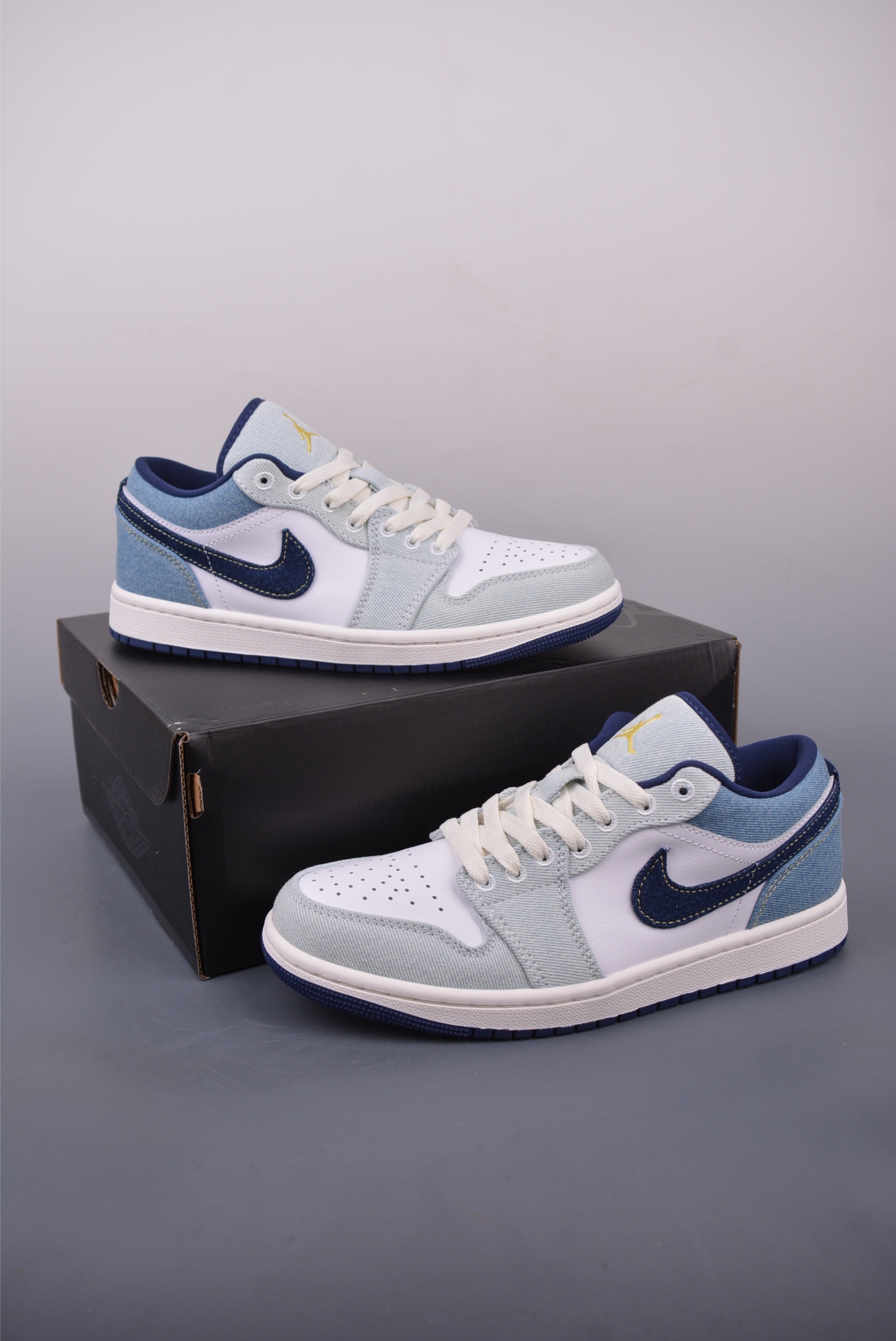 原装裸鞋级 市面最高工艺产物 Air Jordan 1 Low水洗牛仔 IH0648-141