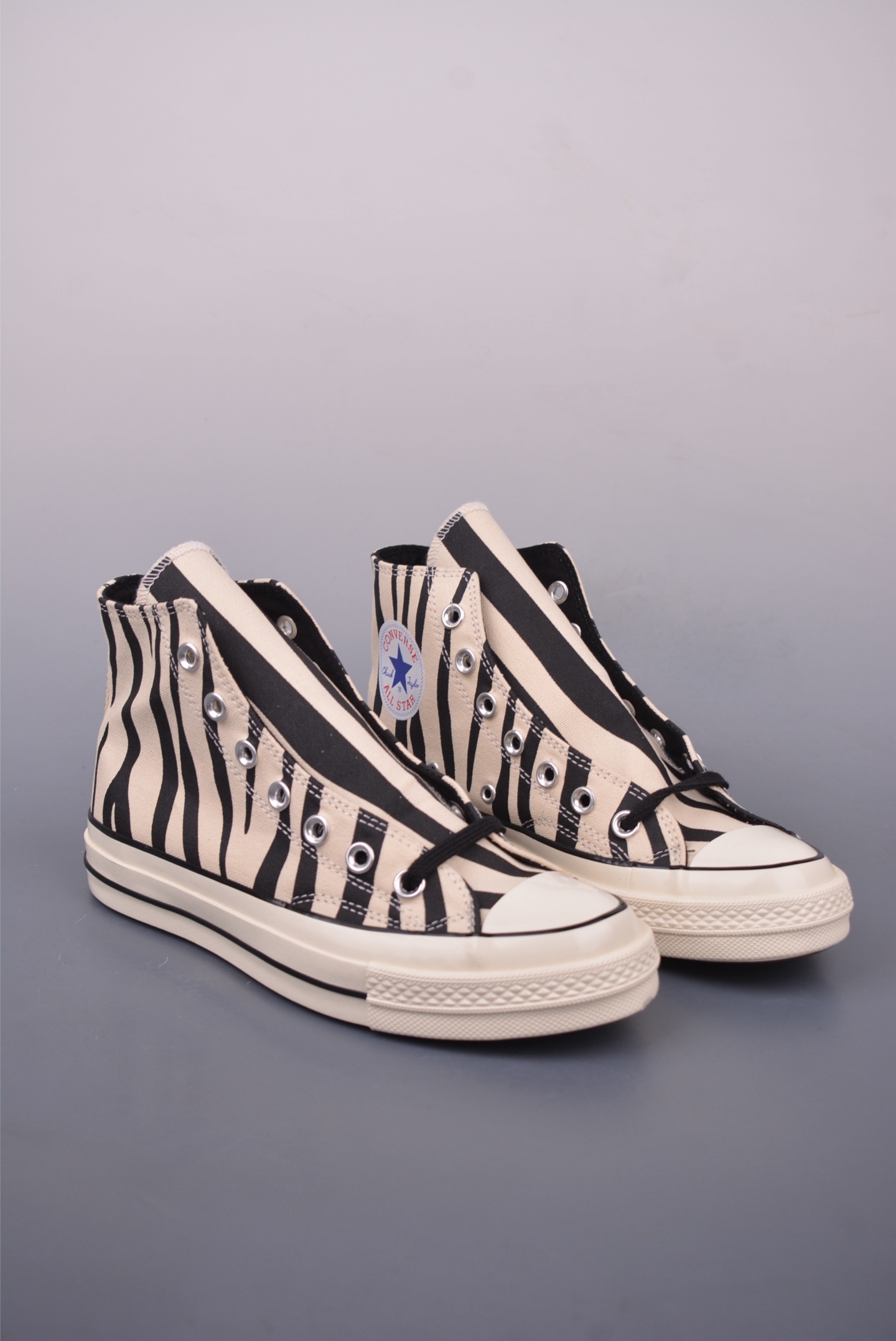 140 Converse Chuck 1970s 斑马纹 舒适防滑耐磨休闲硫化帆布鞋 163408c