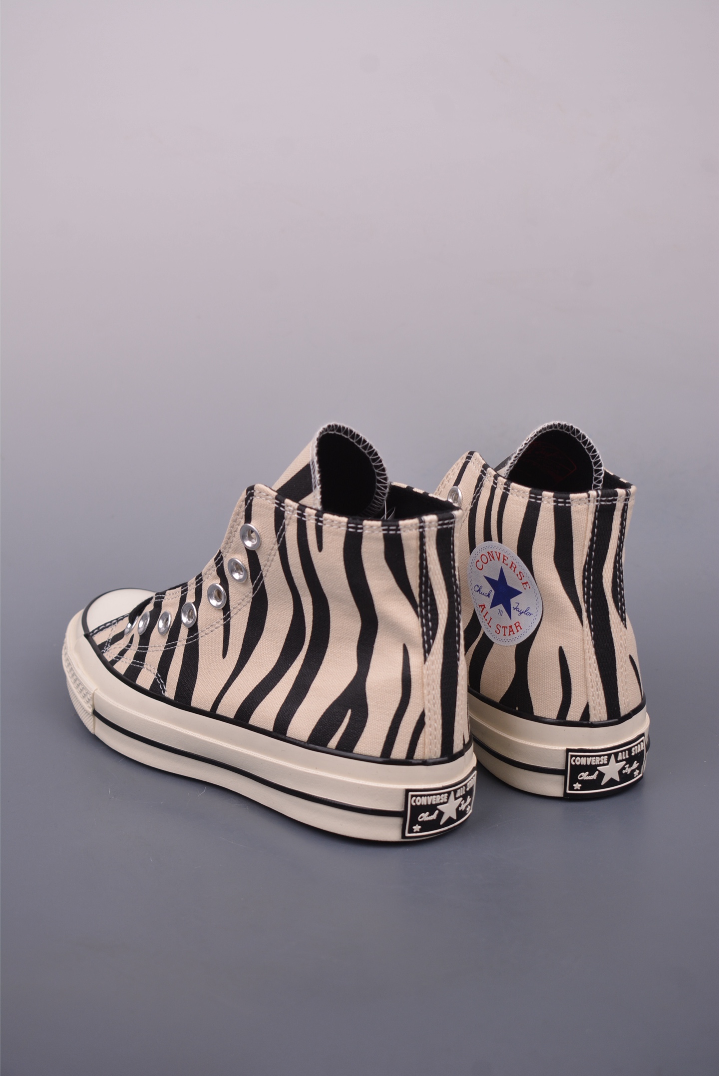 140 Converse Chuck 1970s 斑马纹 舒适防滑耐磨休闲硫化帆布鞋 163408c