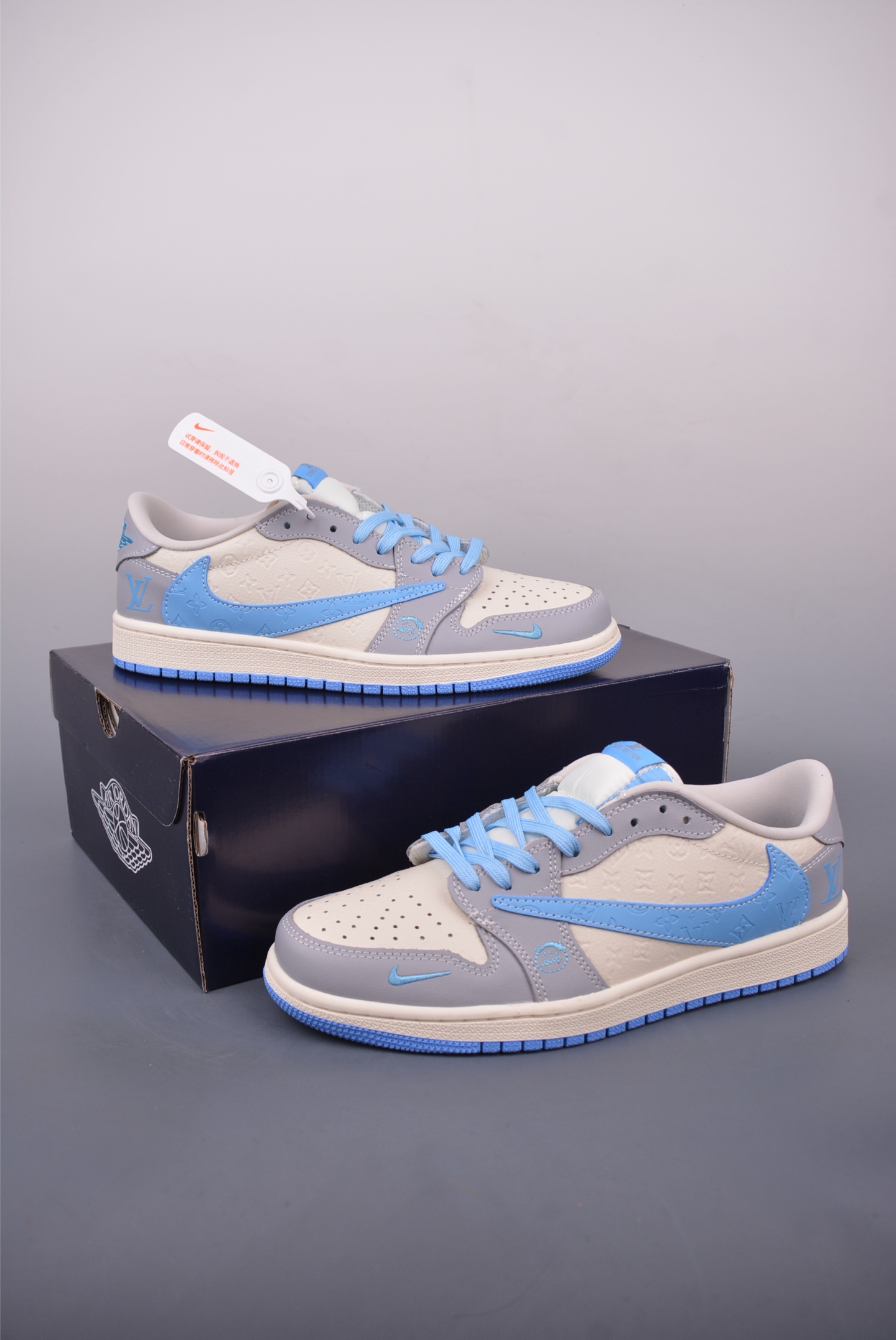 Fragment x Travis Scott x Lv Air Jordan 1 Low 三方联名倒钩 XS2024-059