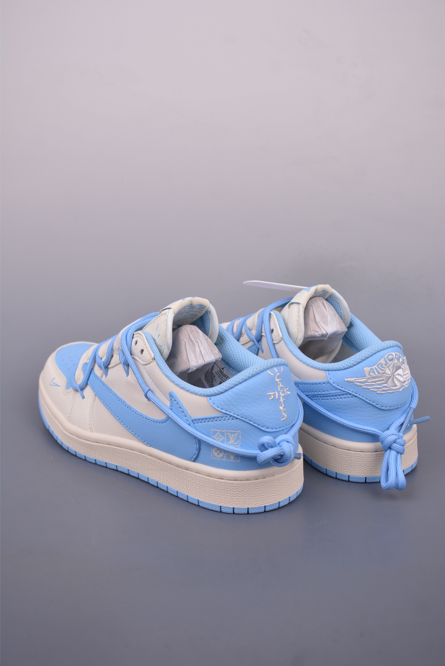 Fragment x Travis Scott x Lv 绑带解构 Air Jordan 1 Low 三方联名倒钩 DM6868-107