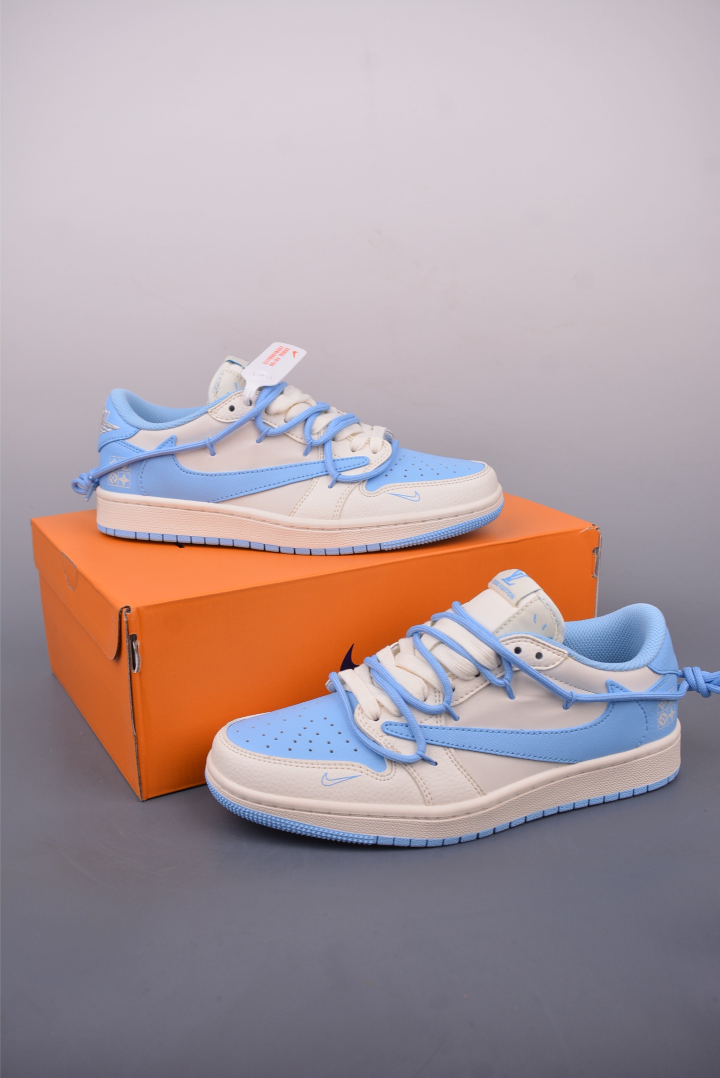 Fragment x Travis Scott x Lv 绑带解构 Air Jordan 1 Low 三方联名倒钩 DM6868-107