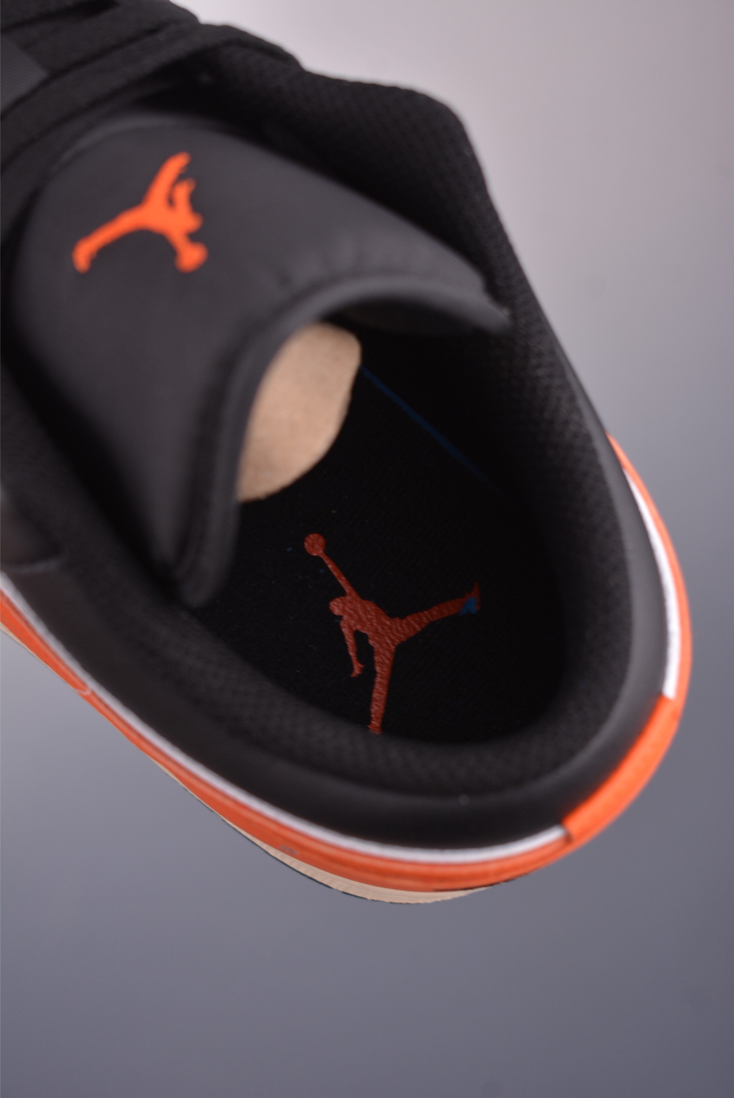 Air Jordan 1 Low Black/White/Orange Leather Basketball Shoes for Men 9 i1747941101432 482 0 8