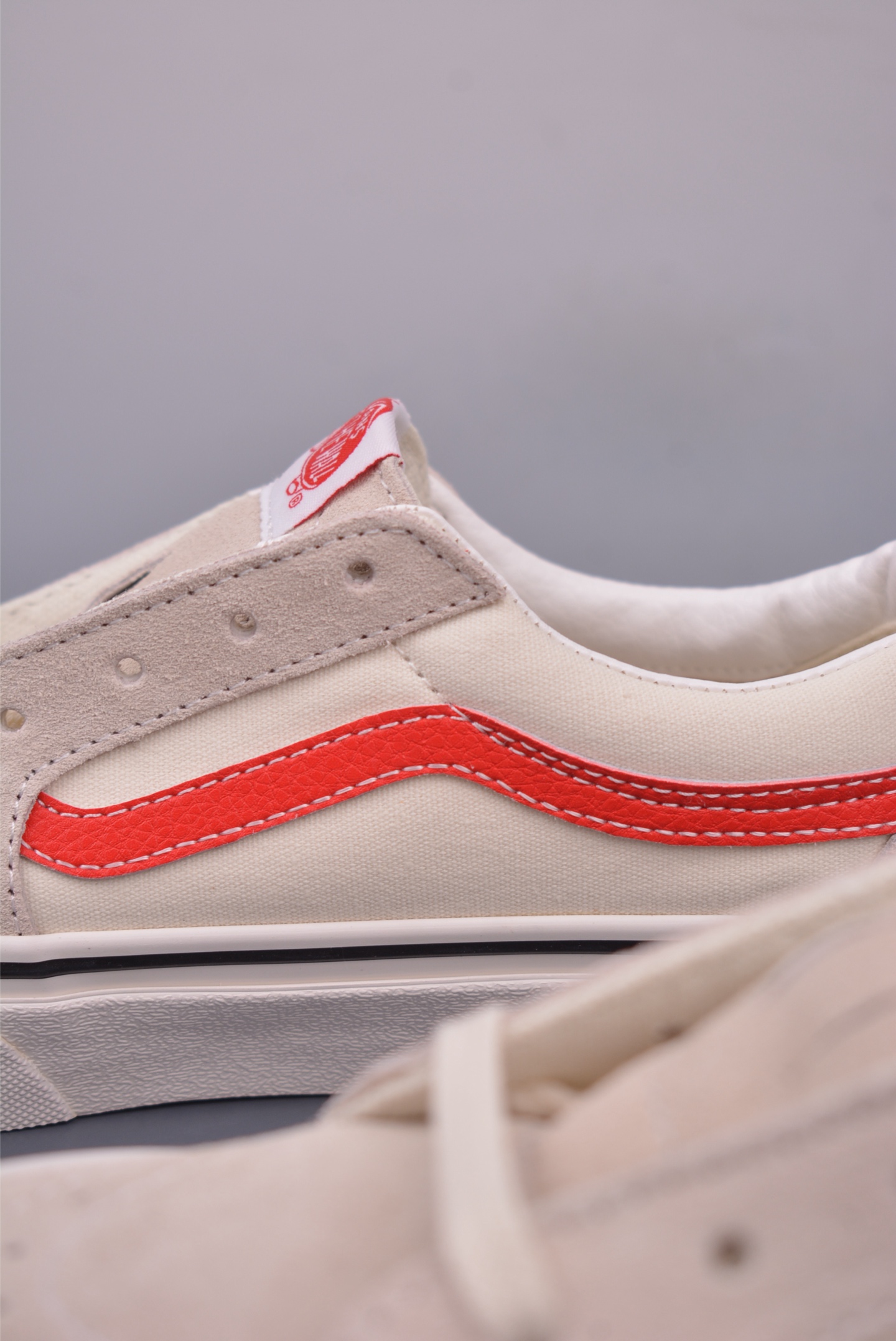 Vans SK8-Low White/Red Stripe Canvas Shoes - Low Top, Comfortable, Stylish 9 i1747941440632 6984 0 7