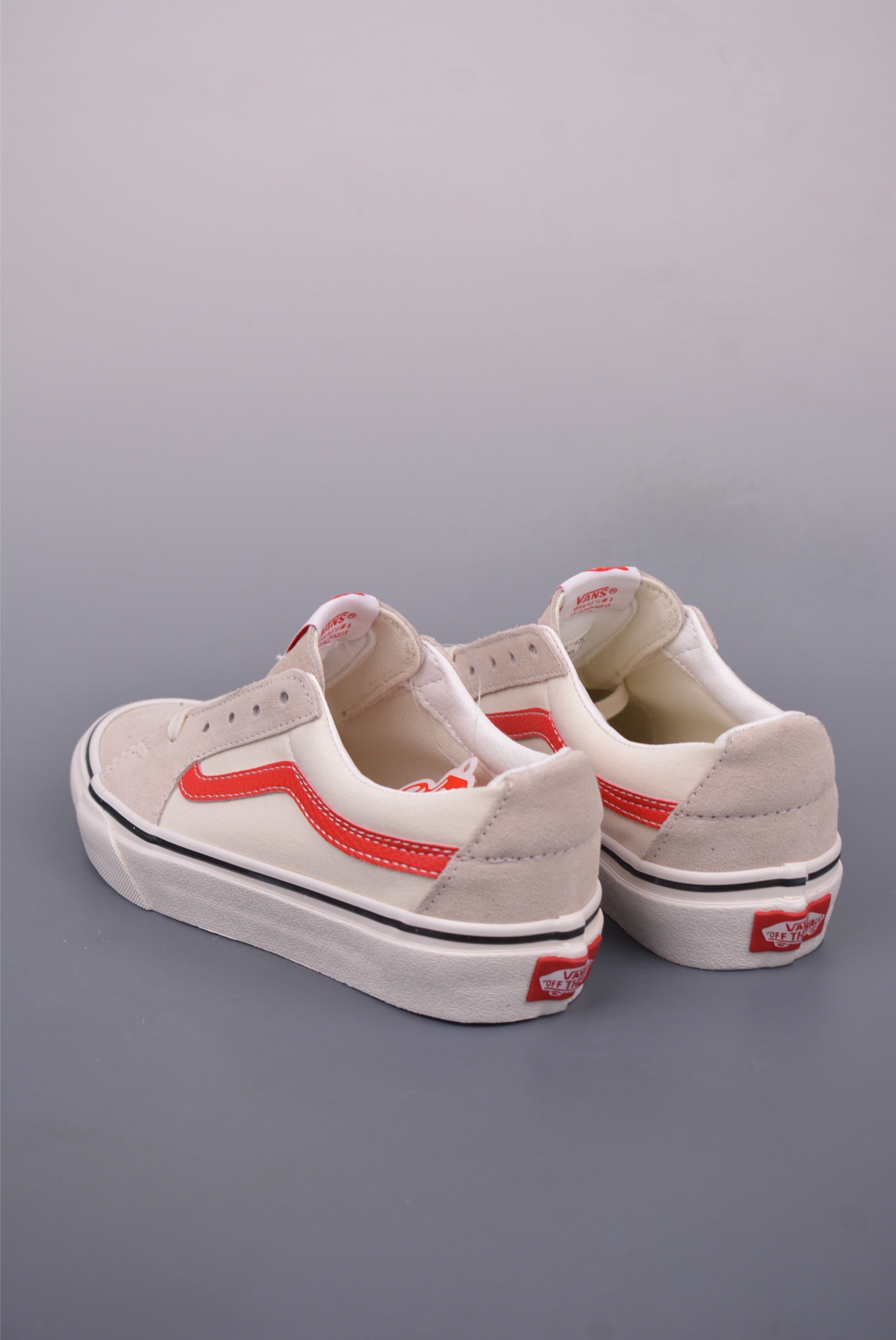 Vans SK8-Low White/Red Stripe Canvas Shoes - Low Top, Comfortable, Stylish 3 i1747941440651 6547 0 1