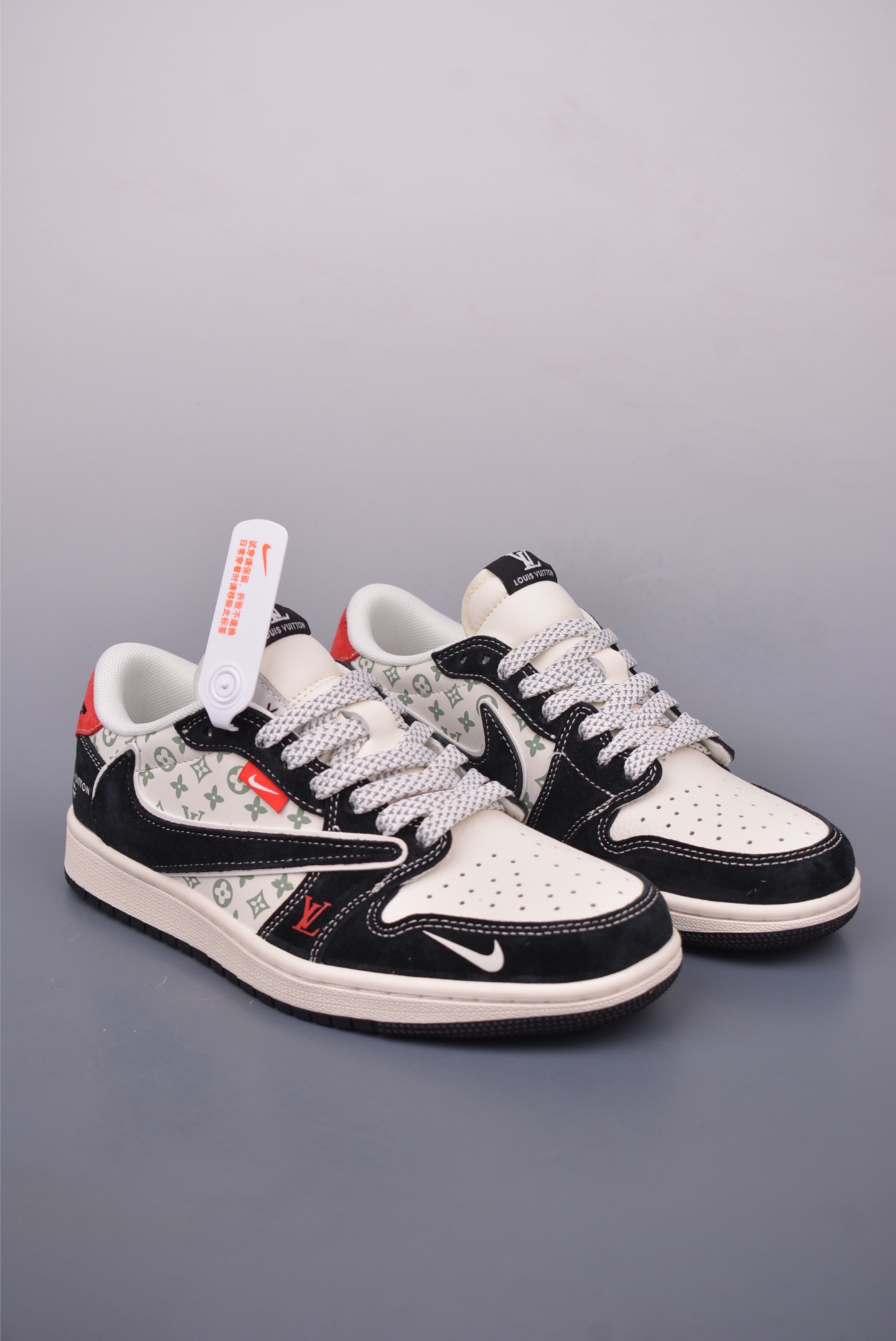 Fragment x Travis Scott x LV Air Jordan 1 Low 三方联名倒钩 YX5066-333