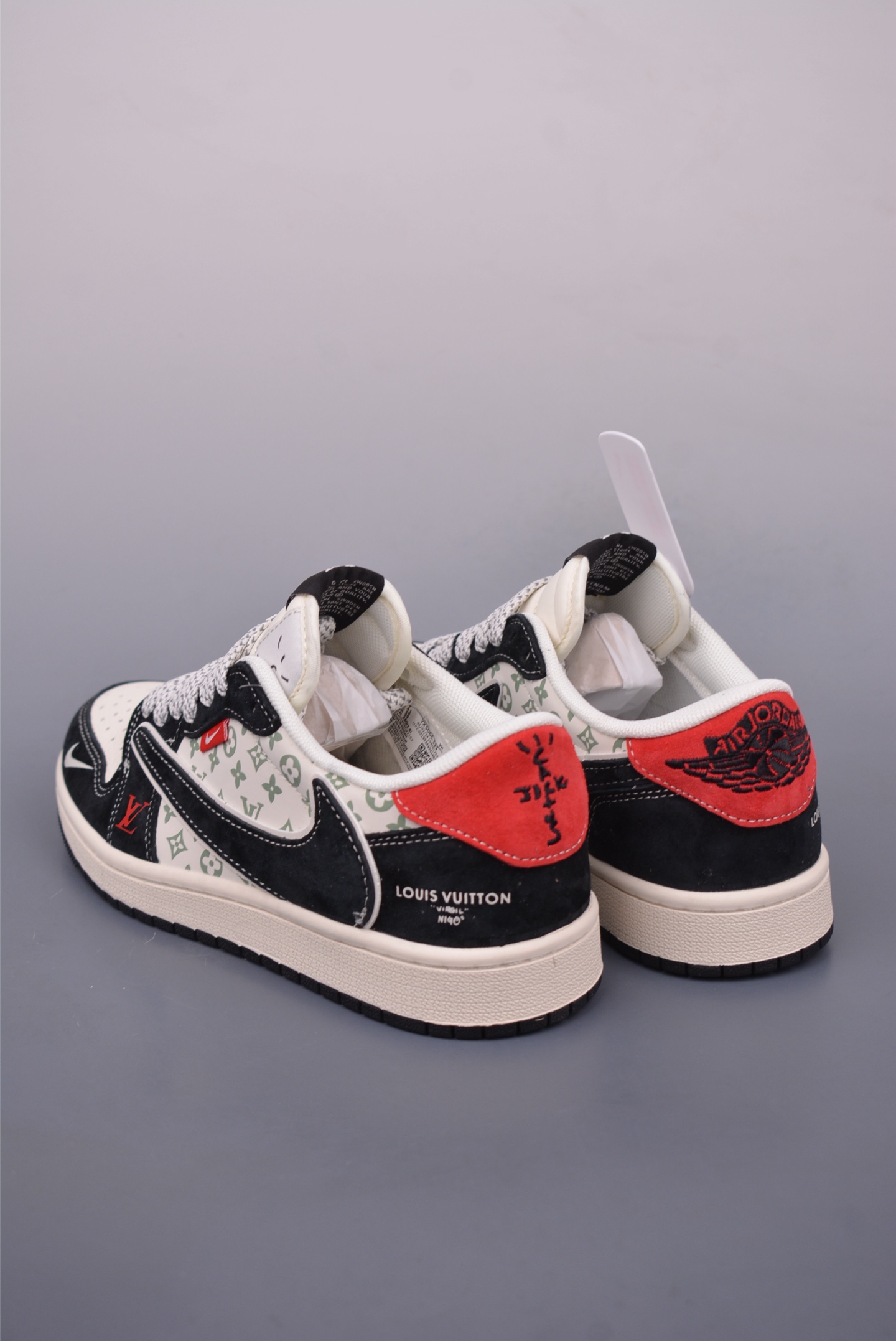 Fragment x Travis Scott x LV Air Jordan 1 Low 三方联名倒钩 YX5066-333