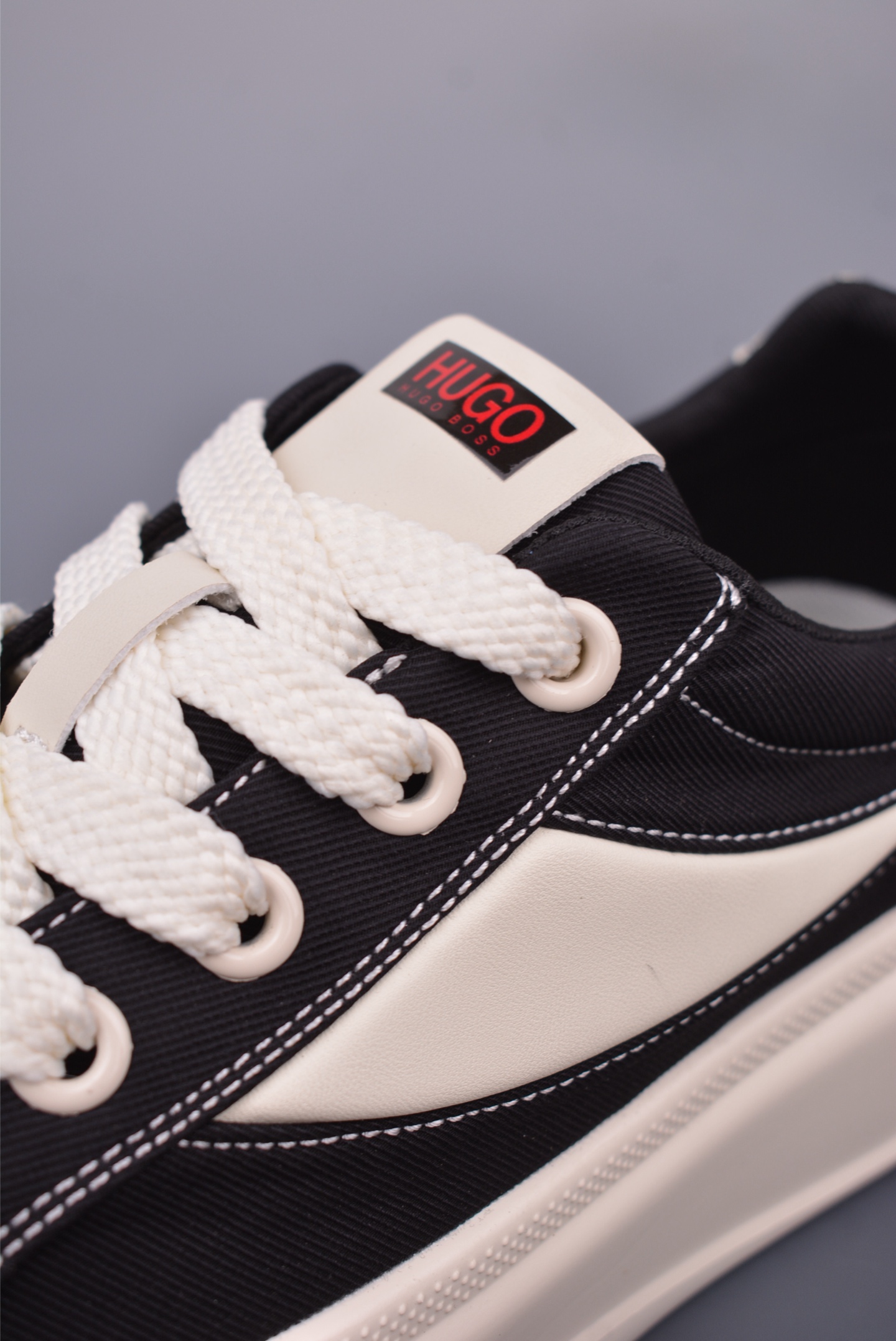 Hugo Boss Men's Nappa Leather Platform Sneakers - Black and White, Sizes 39-44 7 i1748213997492 7506 0 6