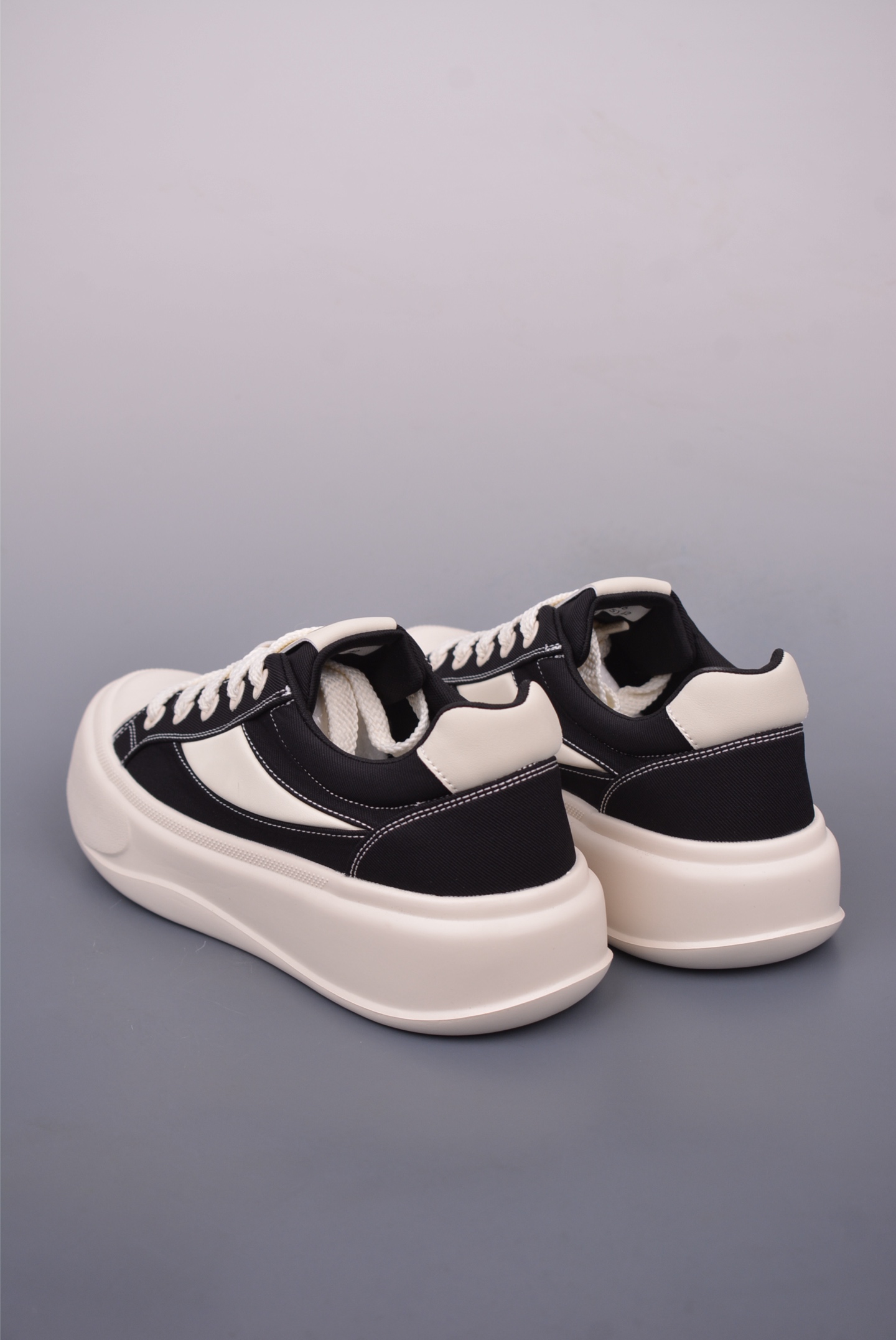 Hugo Boss Men's Nappa Leather Platform Sneakers - Black and White, Sizes 39-44 2 i1748214002260 6203 0 1